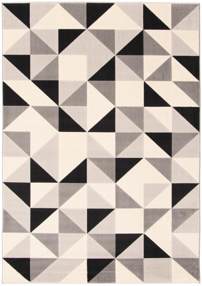 ECARPETGALLERY 350946 Delta 5 x 8 (ft) Polypropylene Black Rectangular Indoor Geometric Area rug