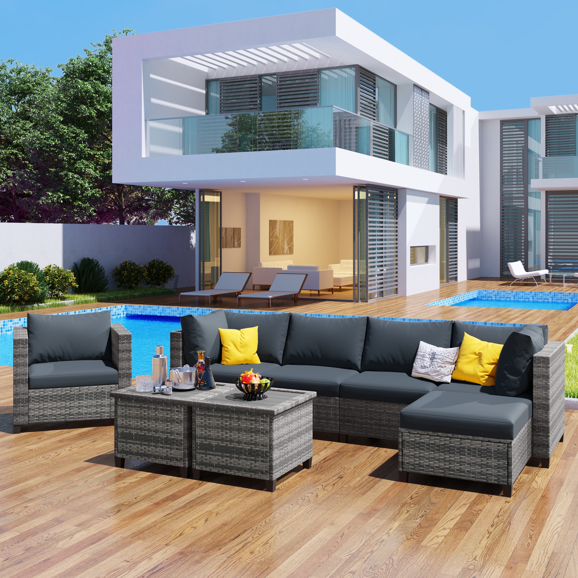 Nestfair FSP001G Patio-Conversation-Sets - View #7