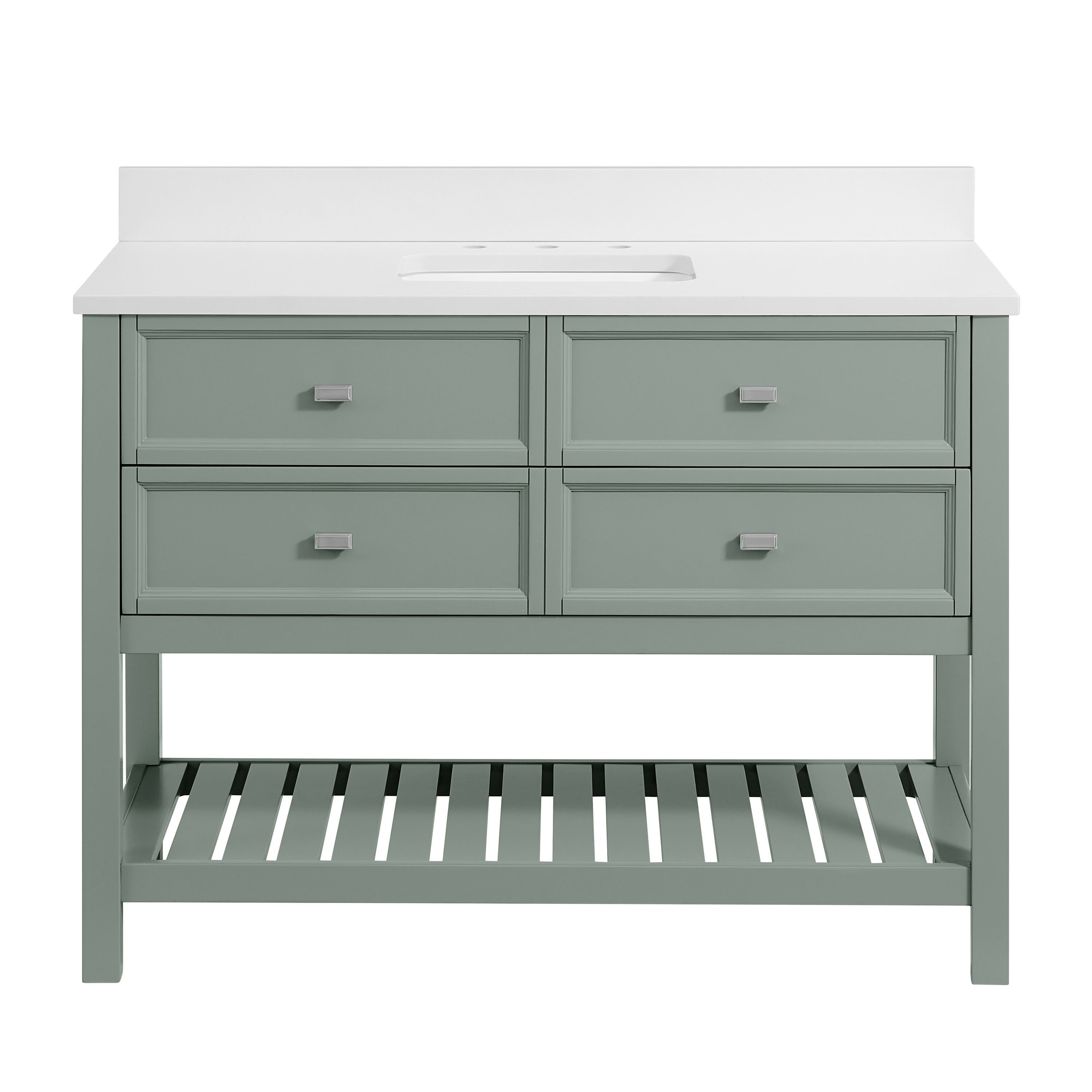 Allen + Roth Canterbury 48-in Sea Green Undermount Single Sink Bathroom 