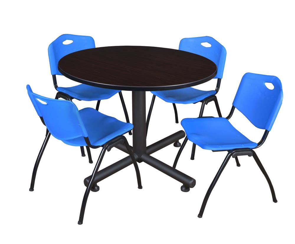 Regency TKB48RNDMW47BE Breakroom Brown 4-Person Training Table (48-in W x 29-in H)