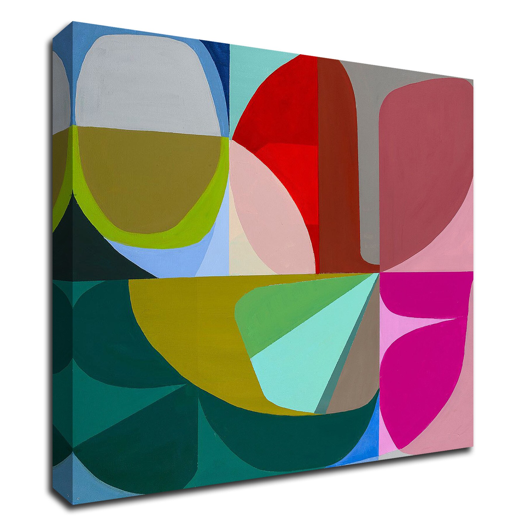 Tangletown Fine Art 8G2005DC-1616 To The Green Just Beginning Marion Griese 16-in H x 16-in W Abstract Print on Canvas