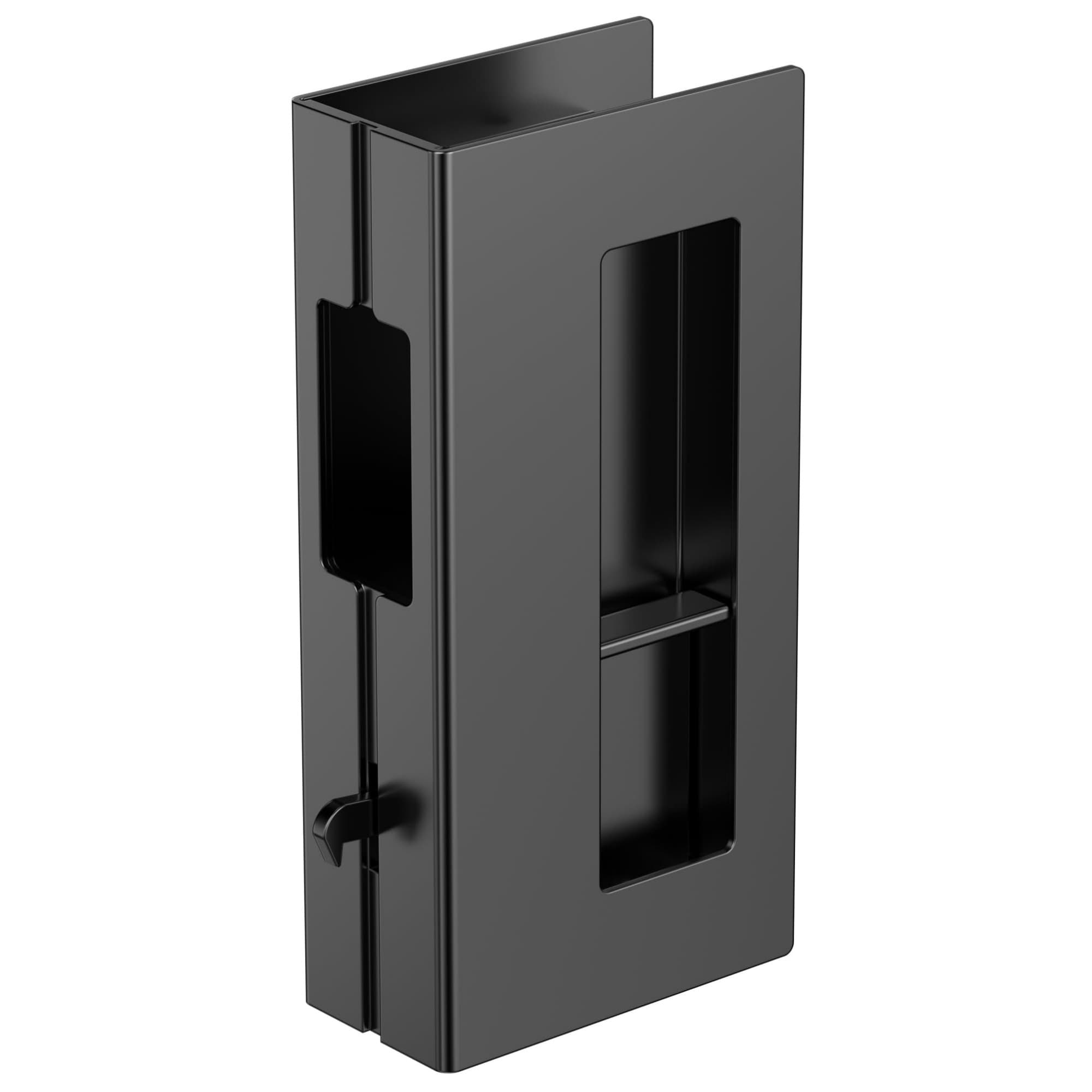 Numhew 1-3/8in Thickness 1-Piece Matt Black Privacy Pocket Door Pull with Lock #NHDREW42128