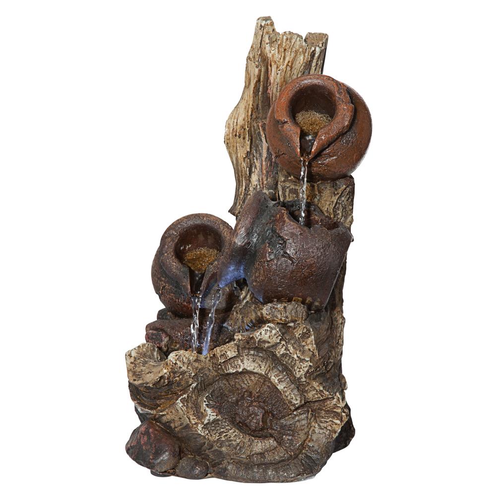 Design Toscano 14.5-in H Resin Water Rock Waterfall Outdoor Fountain ...