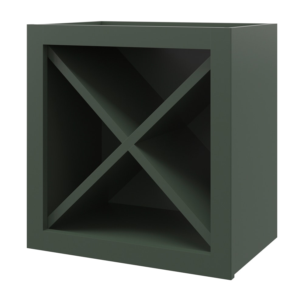 Galway 18-in W x 18-in H x 12-in D Sage Open Cube Organizer Wall Fully Assembled Cabinet Flat Panel in Green | - allen + roth 57783GW
