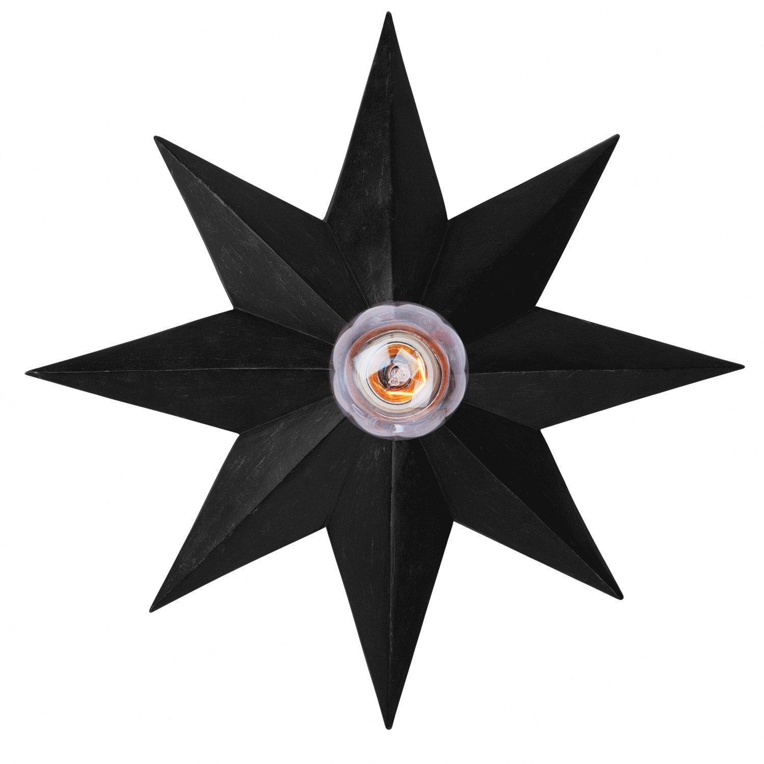 Crystorama 9230W-BK Astro 12-in W 1 -Light Brushed Black Coastal Wall Sconce