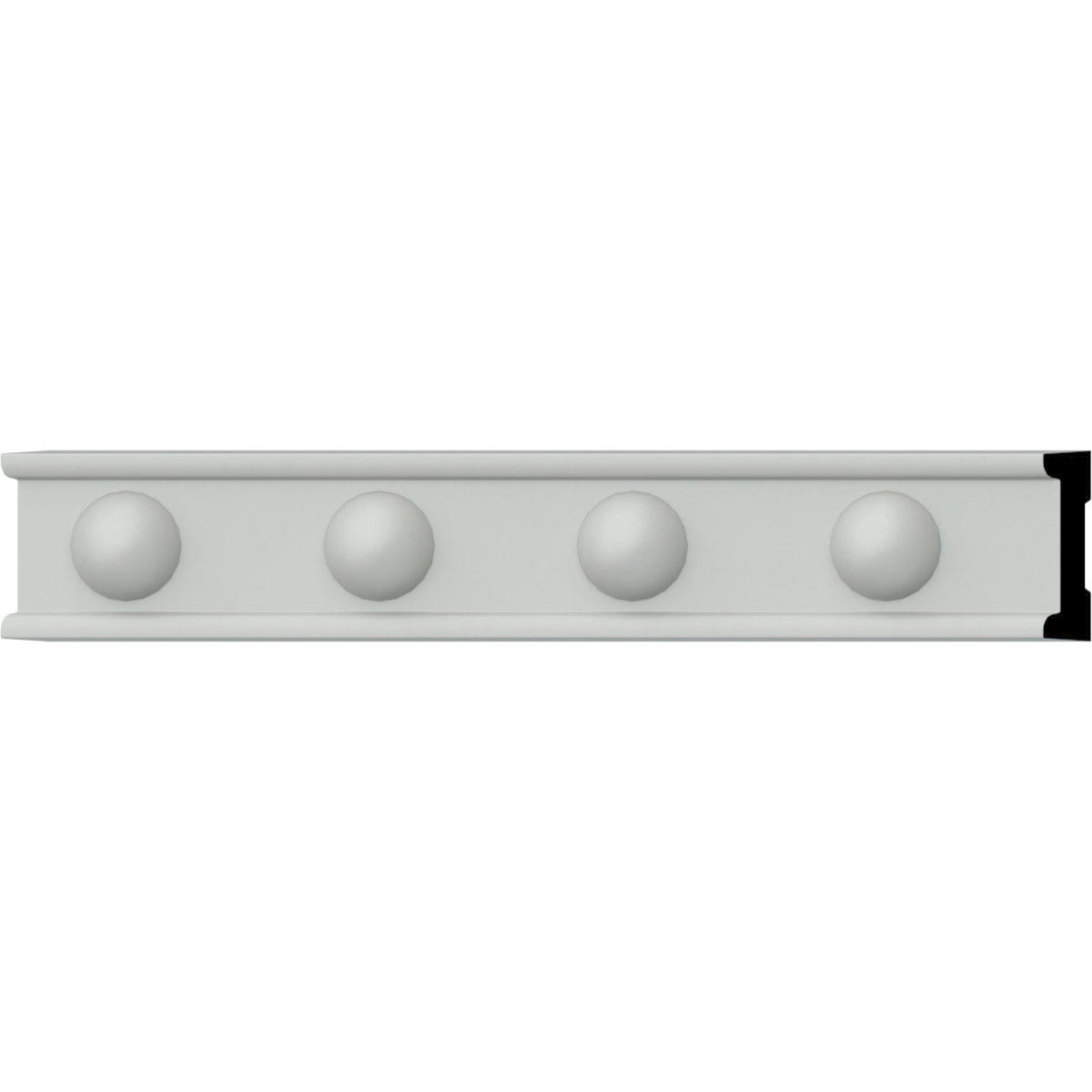 Ekena Millwork CHA01X01AS-CASE-8 Ashford 3/4-in x 1-3/4-in x 7-ft 10-1/2-in Primed Polyurethane Chair Rail Moulding 8 -Pack