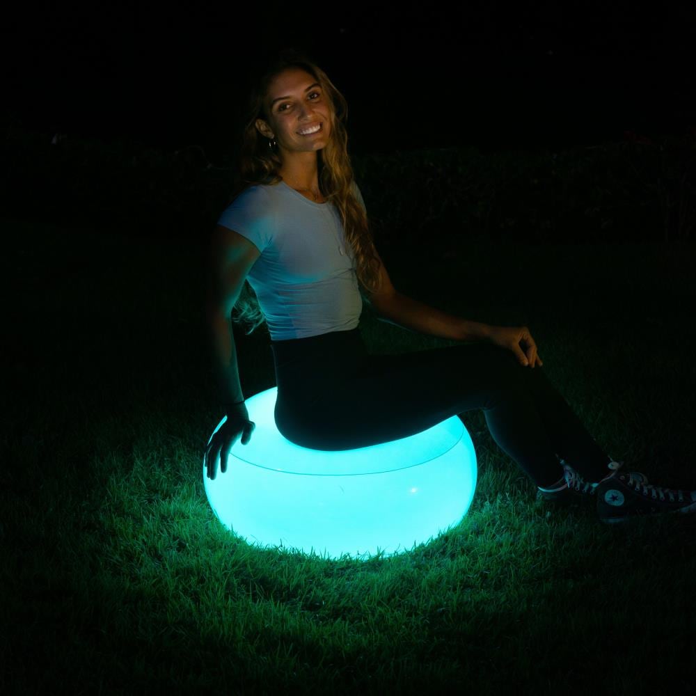 PoolCandy AirCandy Illuminated LED Inflatable Ottoman In The Inflatable ...