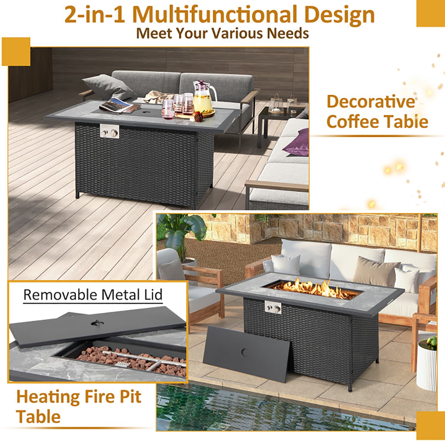 GZMR GR-LHN01S3 Outdoor-Gas-Firepits - View #5