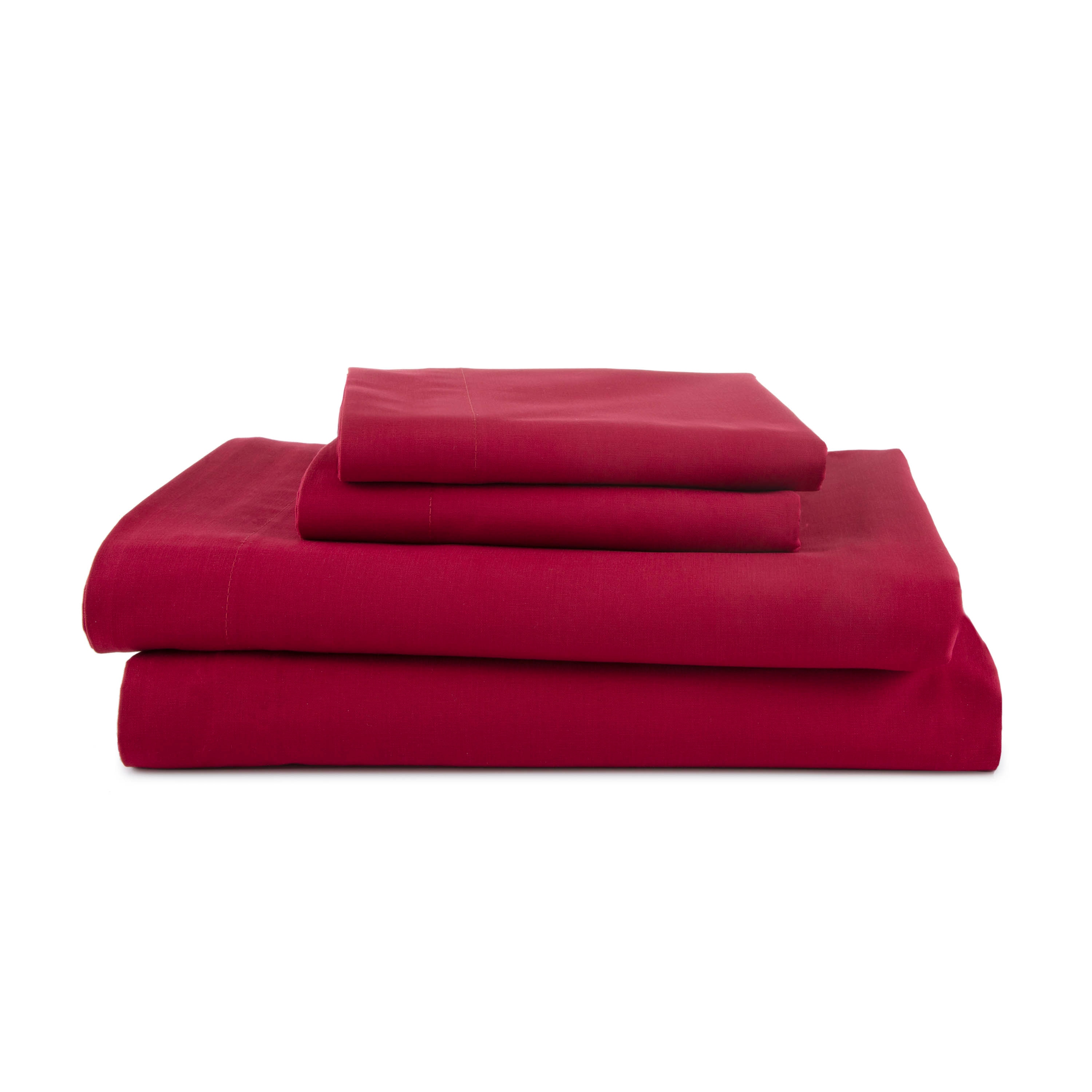 WestPoint Home 028828991812 Twin 225 -Thread Count Cotton blend Paprika Bed Sheet Set