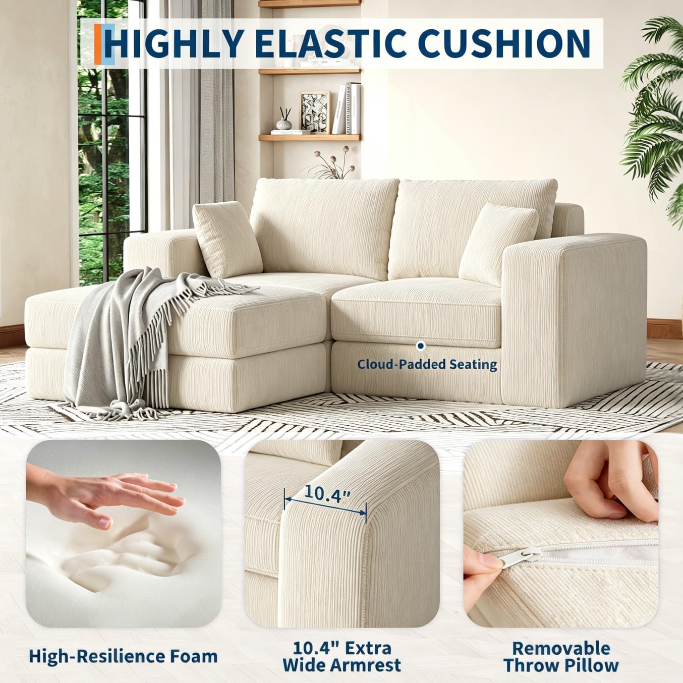 GarveeLife C3HZDUEOJUCP1DVI Sofas-Loveseats - View #3