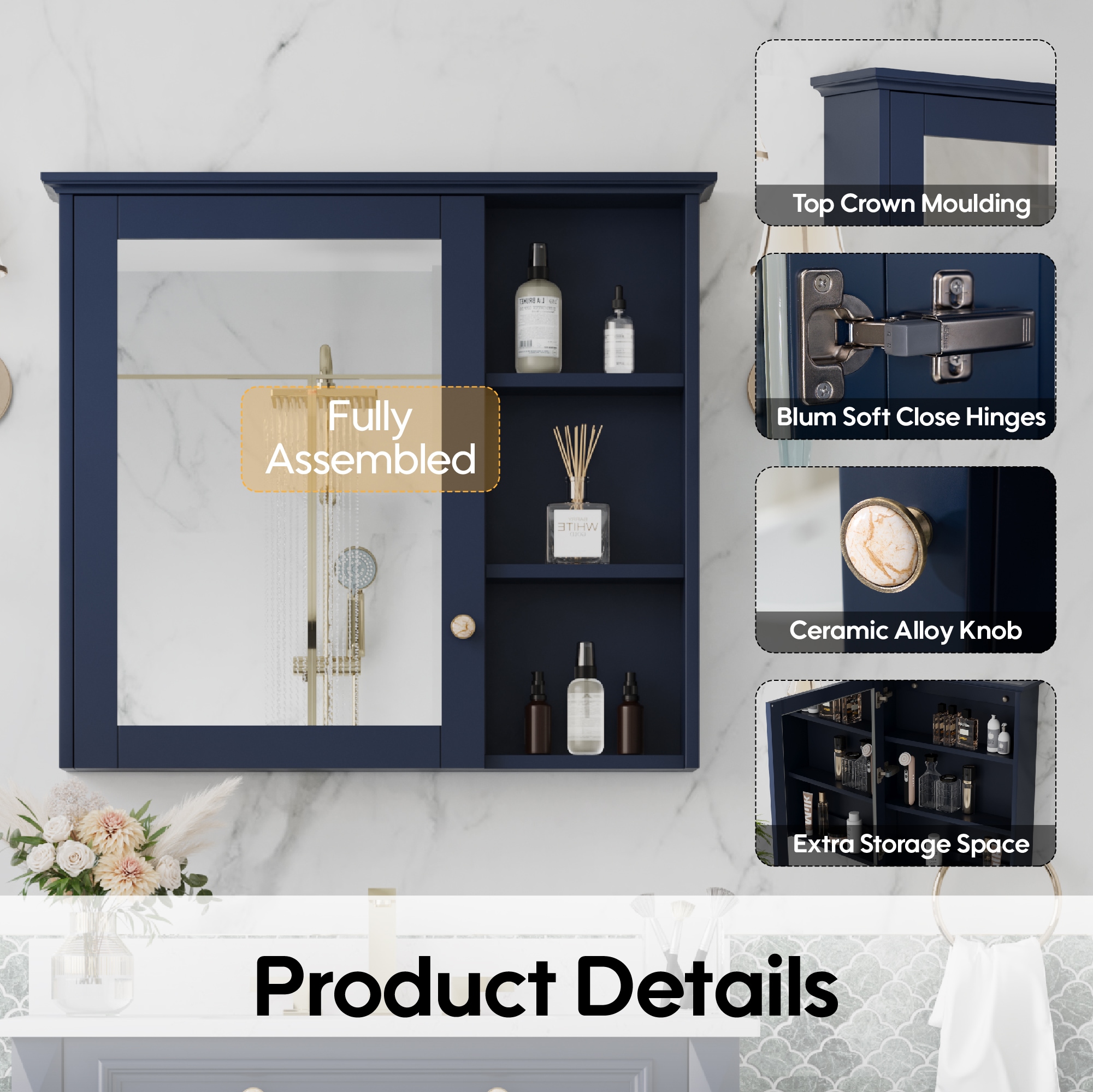 CALVON HMD3430NB Bathroom-Medicine-Cabinets - View #6
