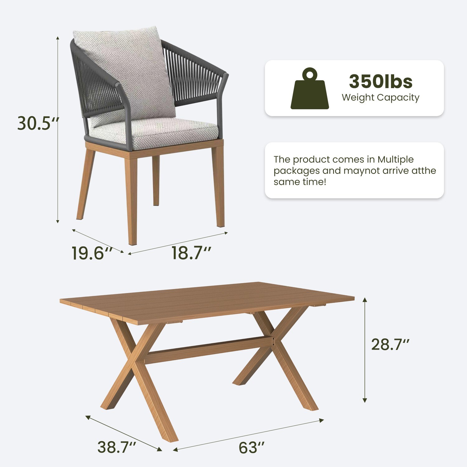 LayinSun CY05-PDS6325 Patio-Dining-Sets - View #7