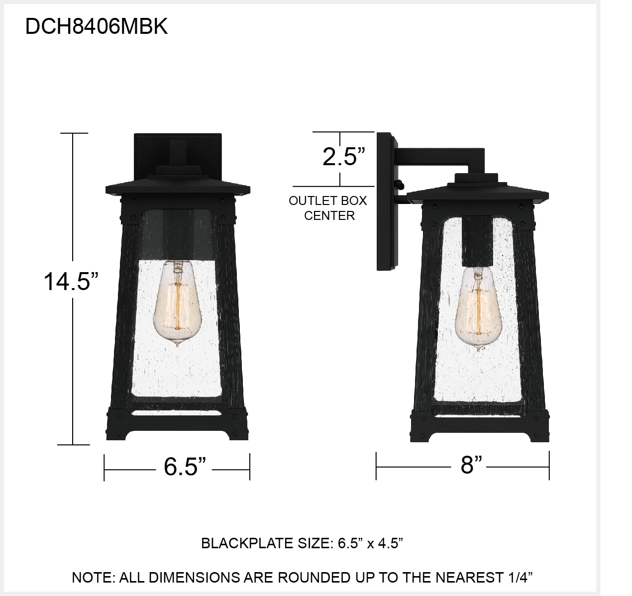 Quoizel DCH8406MBK Outdoor-Wall-Lighting - View #5