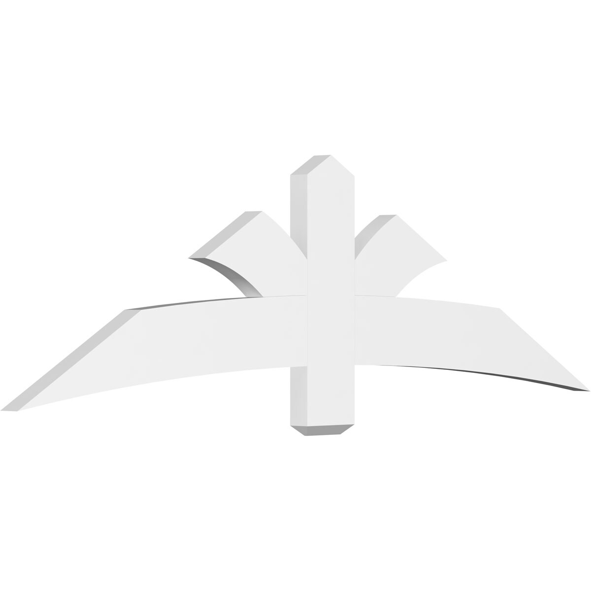 Ekena Millwork GBP072X21X0206DAV00 Davenport White PVC Gable bracket