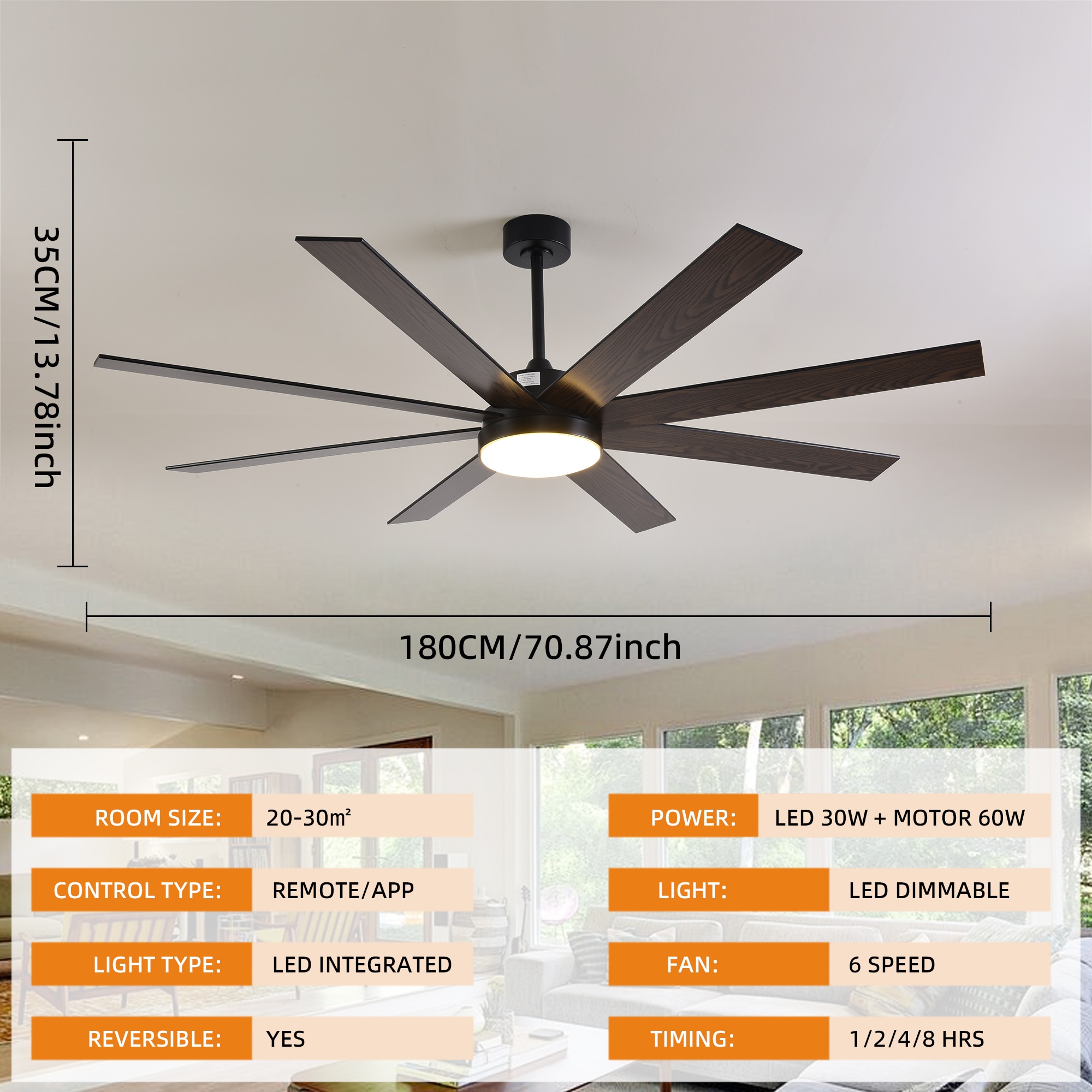 SUNALLY CLP-Q-3121 Ceiling-Fans - View #3
