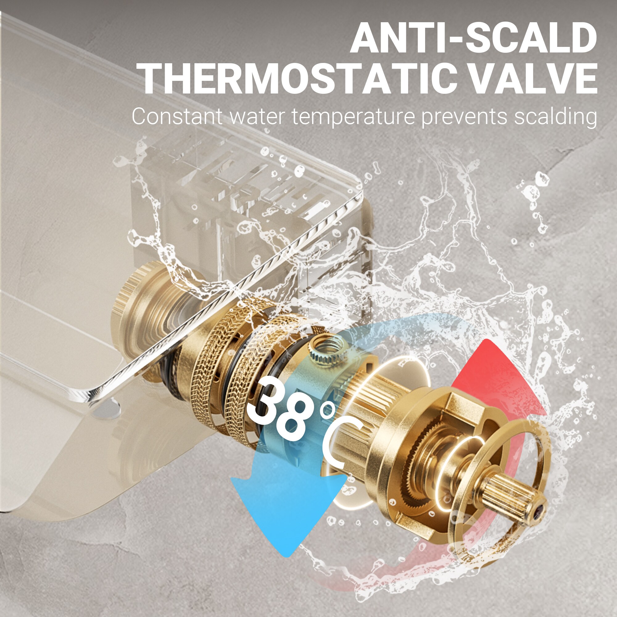 LUCKY ONE MD-BG-6069 Showerhead-Bar-Panels - View #7