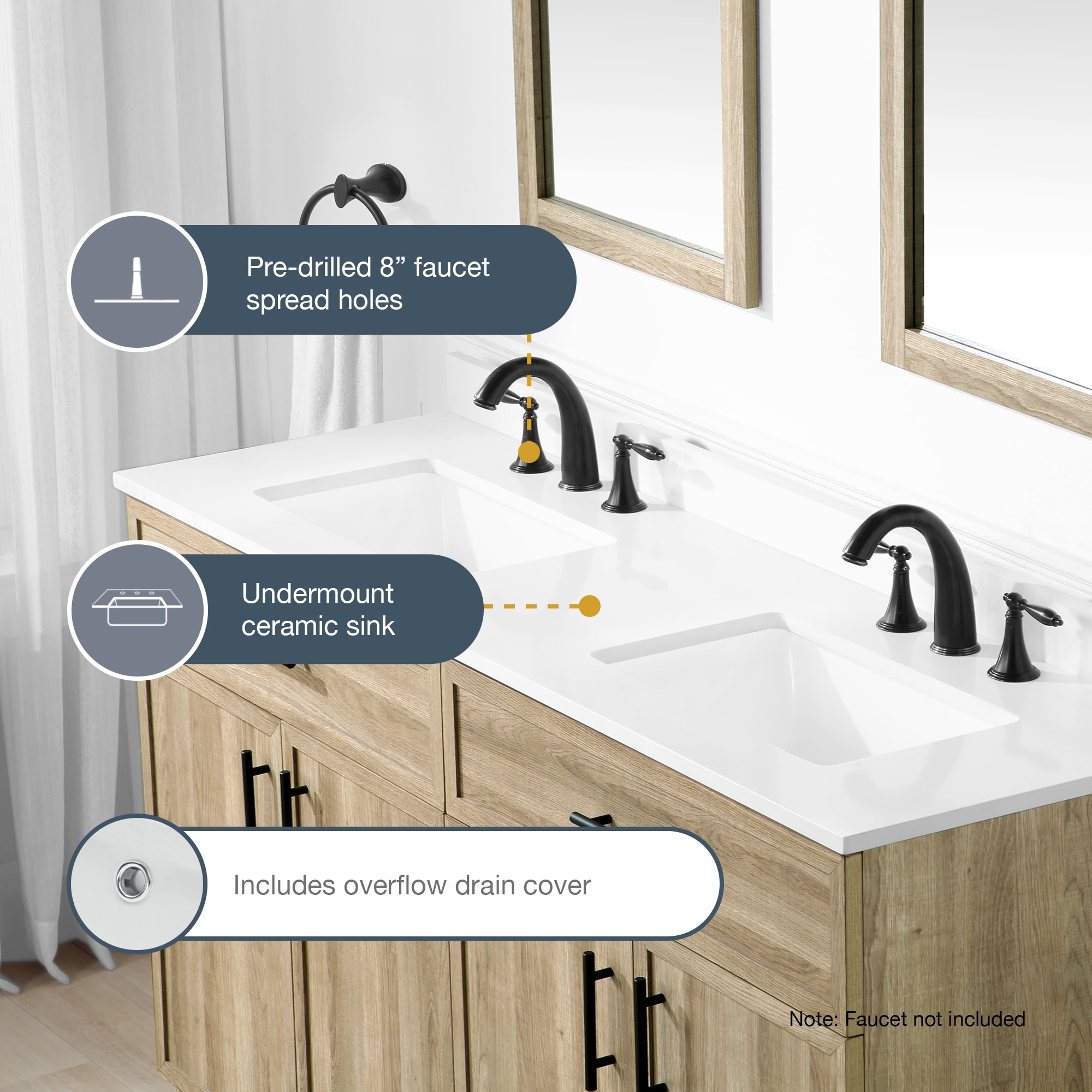 Style Selections DOLTON-60NO Bath-Vanity-Combo - View #8