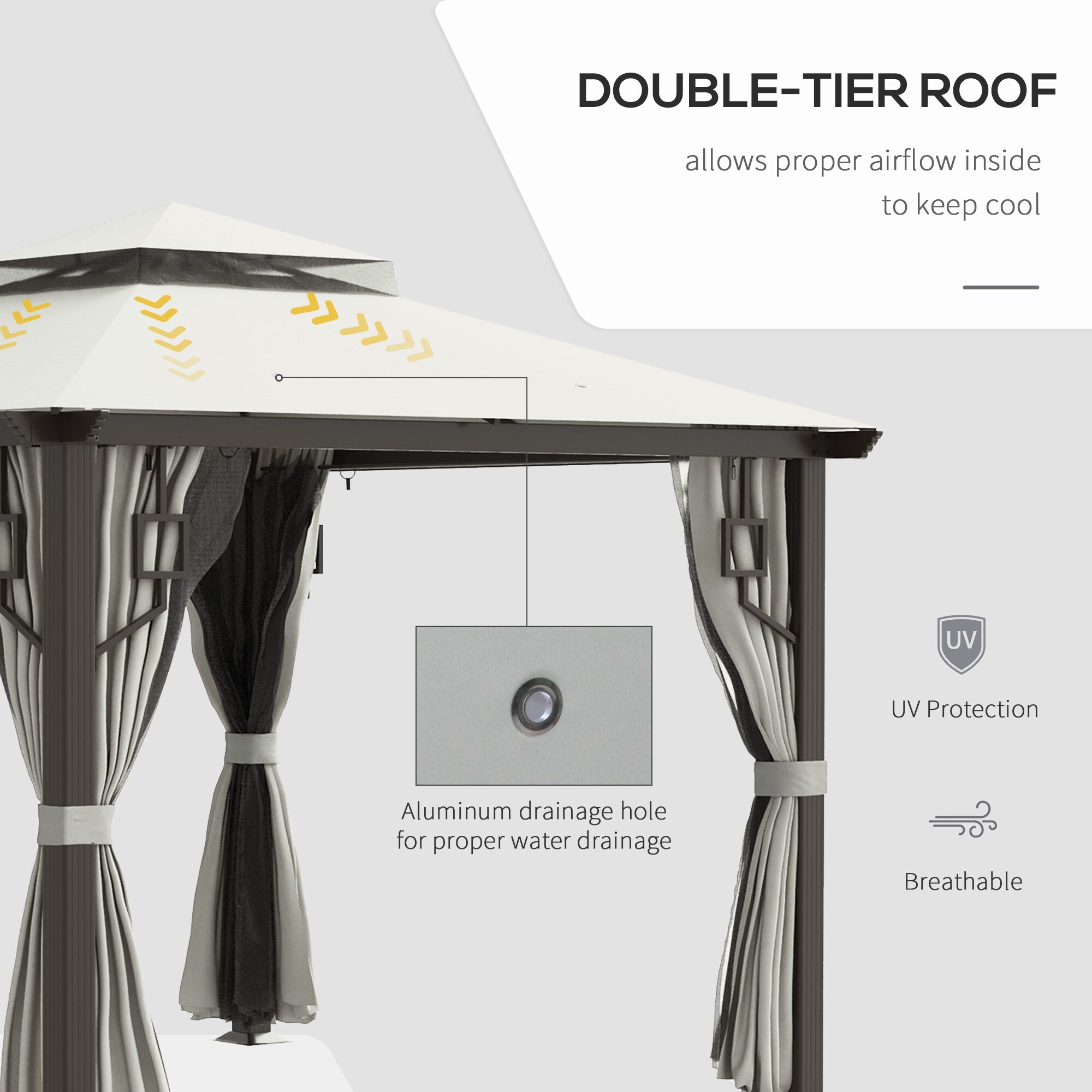 Outsunny 84C-344 Wood-Resin-Gazebos - View #9