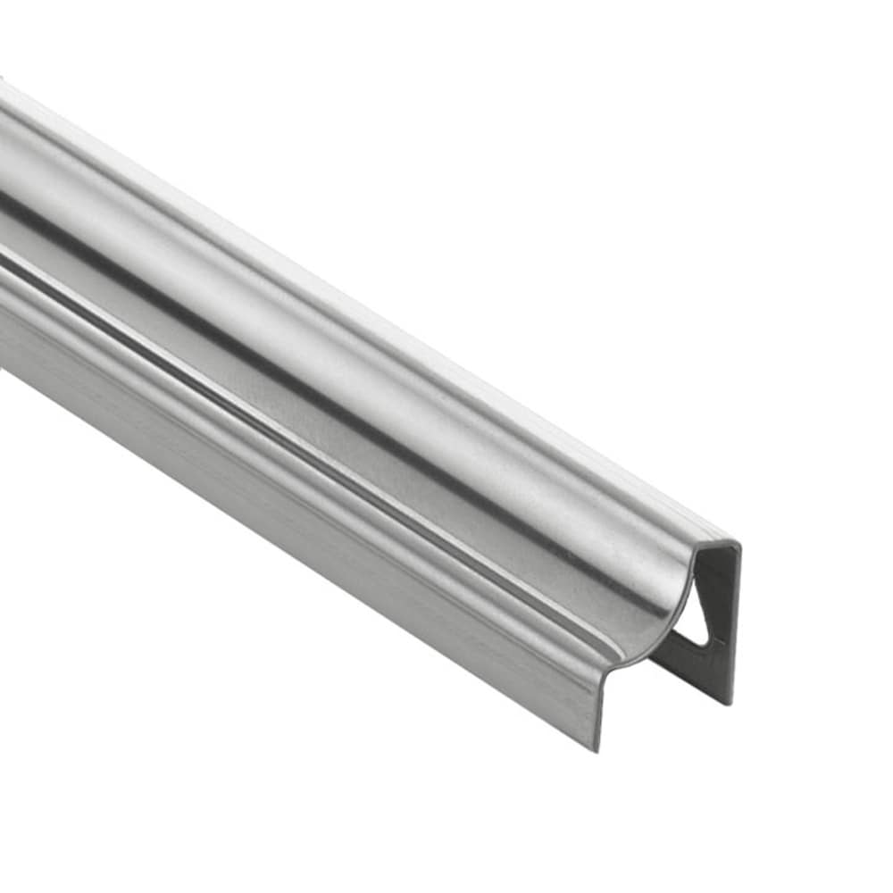 Schluter Systems HKUR10EB Dilex-HKU 0.313-in W x 98.5-in L Brushed stainless steel Steel Cove base Tile Edge Trim