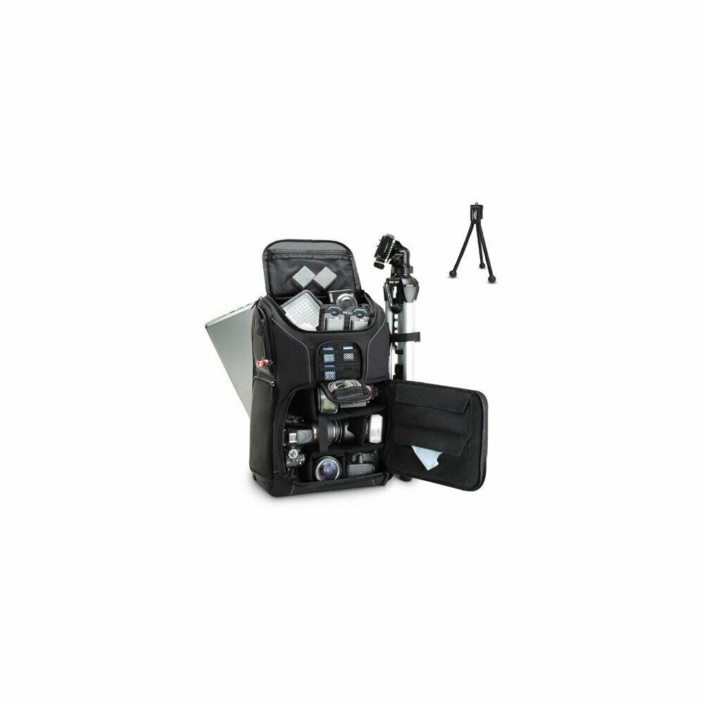  SYBA30939 Accessory Power GRGB2S17TRBKEW Camera Backpack with Mini Tripod Bundle