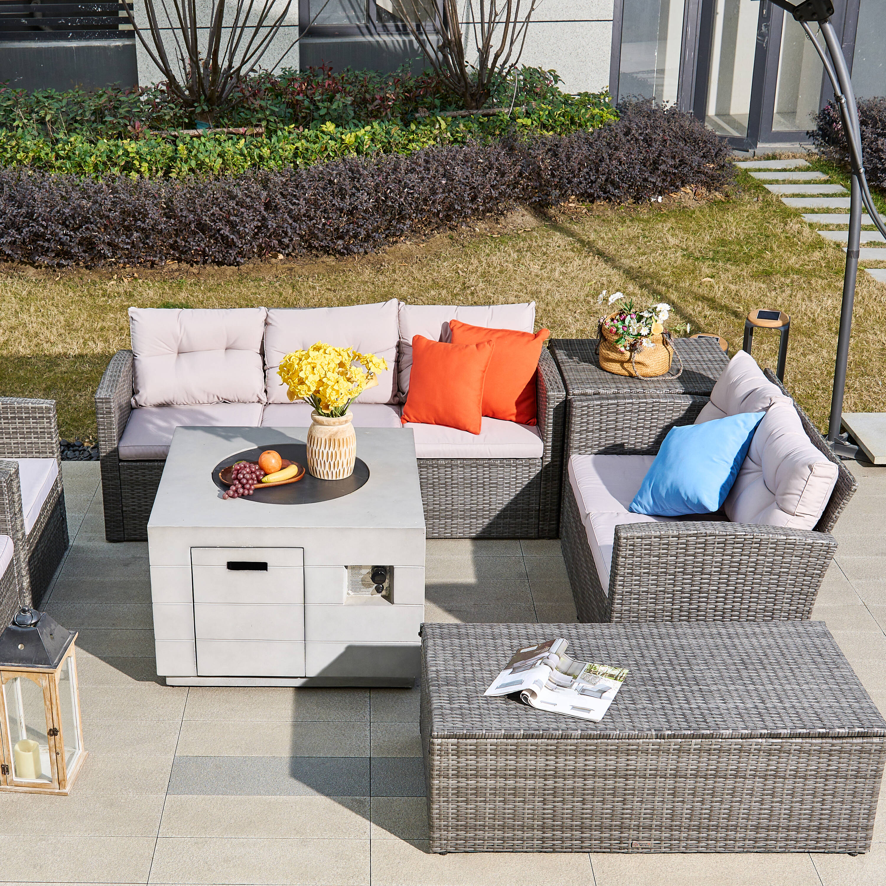 Direct Wicker DWG-N15032140-GR Patio-Conversation-Sets - View #9