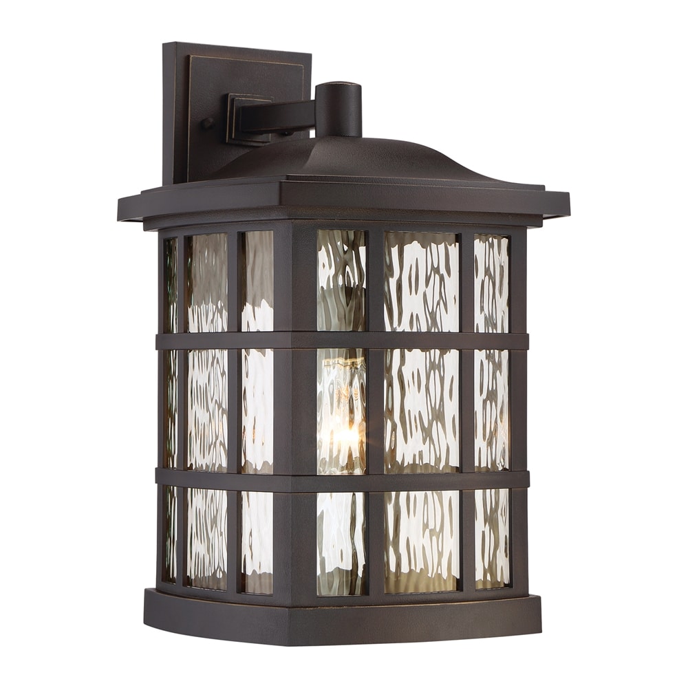 Quoizel SNN8411PN Stonington 1 -Light 17.0-in H Bronze Hardwired Outdoor Wall Light