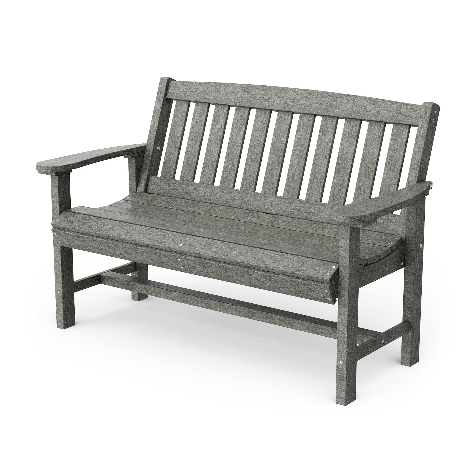 Wildridge LCC-225-DG Classic Mission 56-Inches W x 36-Inches H Dark Gray Plastic Traditional Bench