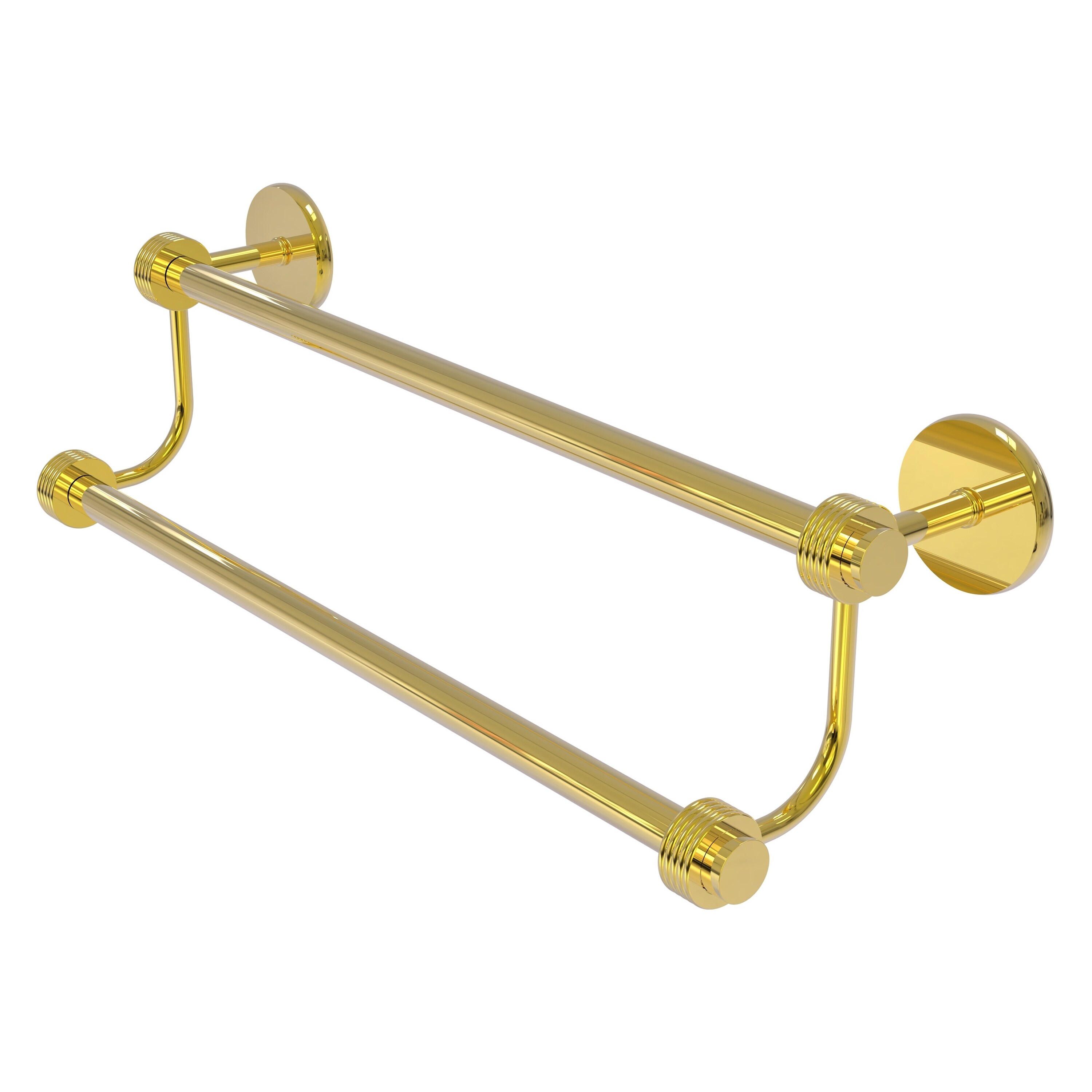 Allied Brass 7272G/24-PB Satellite Orbit Two 24-in double Polished Brass Wall mount Double Towel Bar