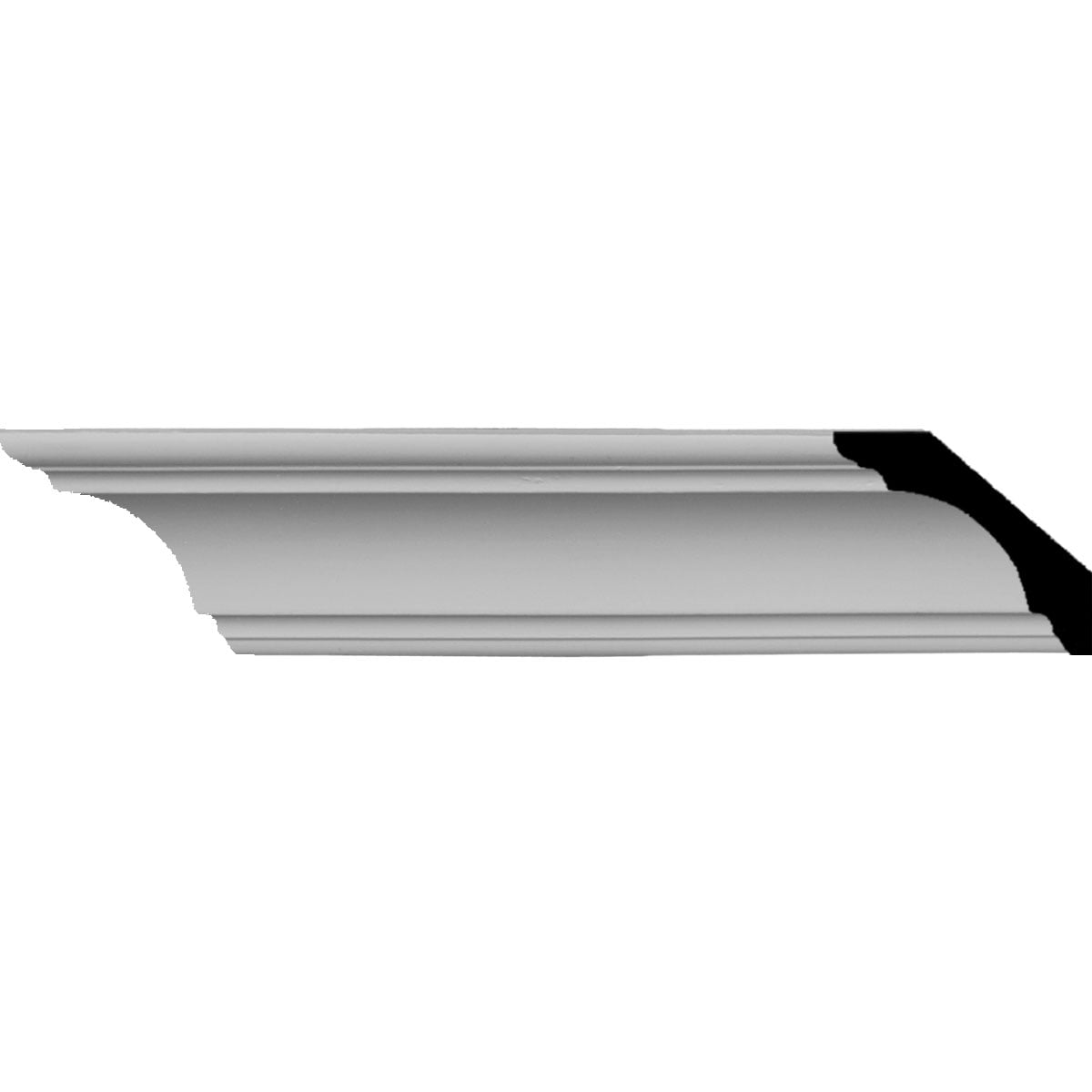 Ekena Millwork MLD02X02X03ER Jefferson 7-ft 10-1/2-in Primed Urethane MLD02X02X03ER Crown Moulding