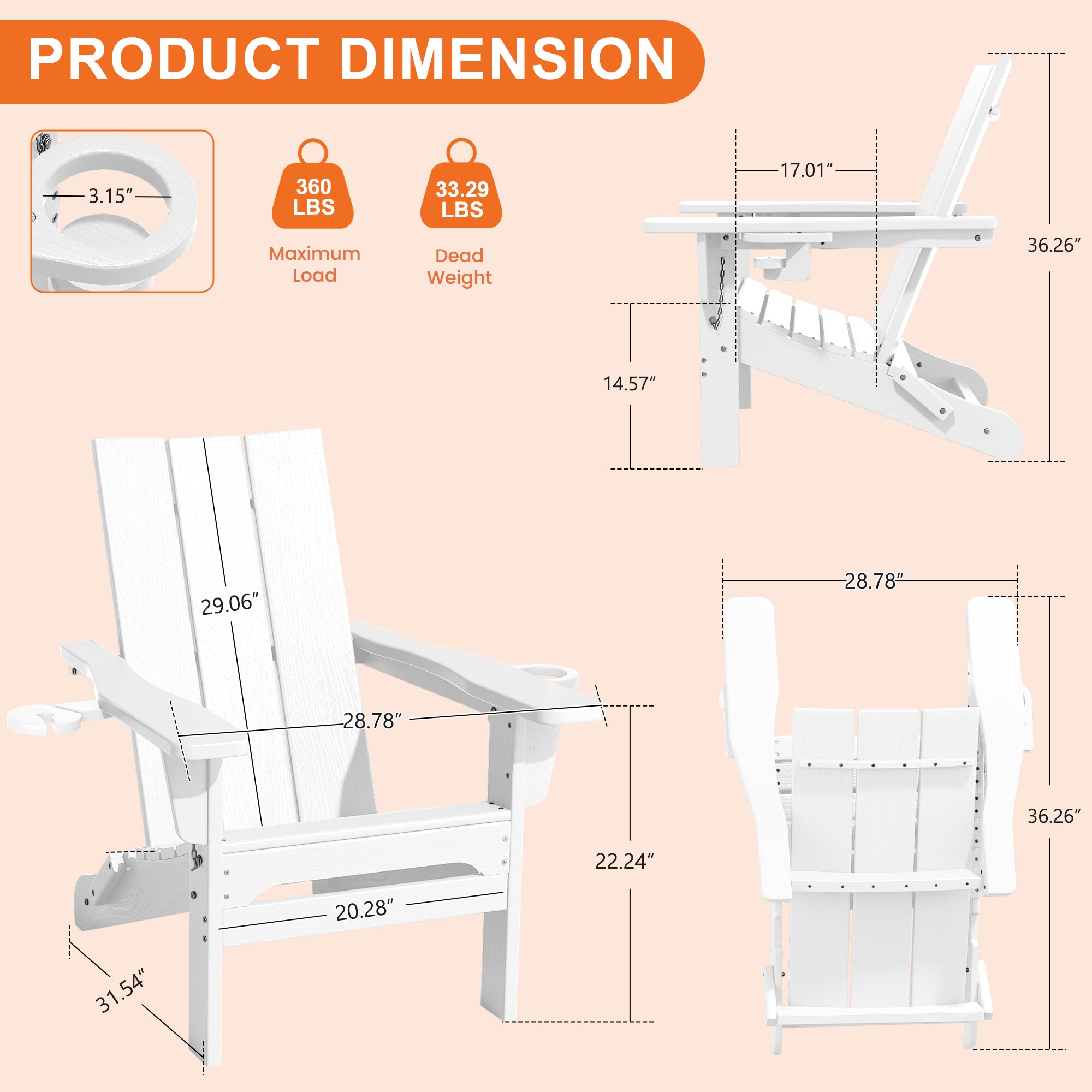Serwall LS-BTHQ-WE Patio-Chairs - View #2