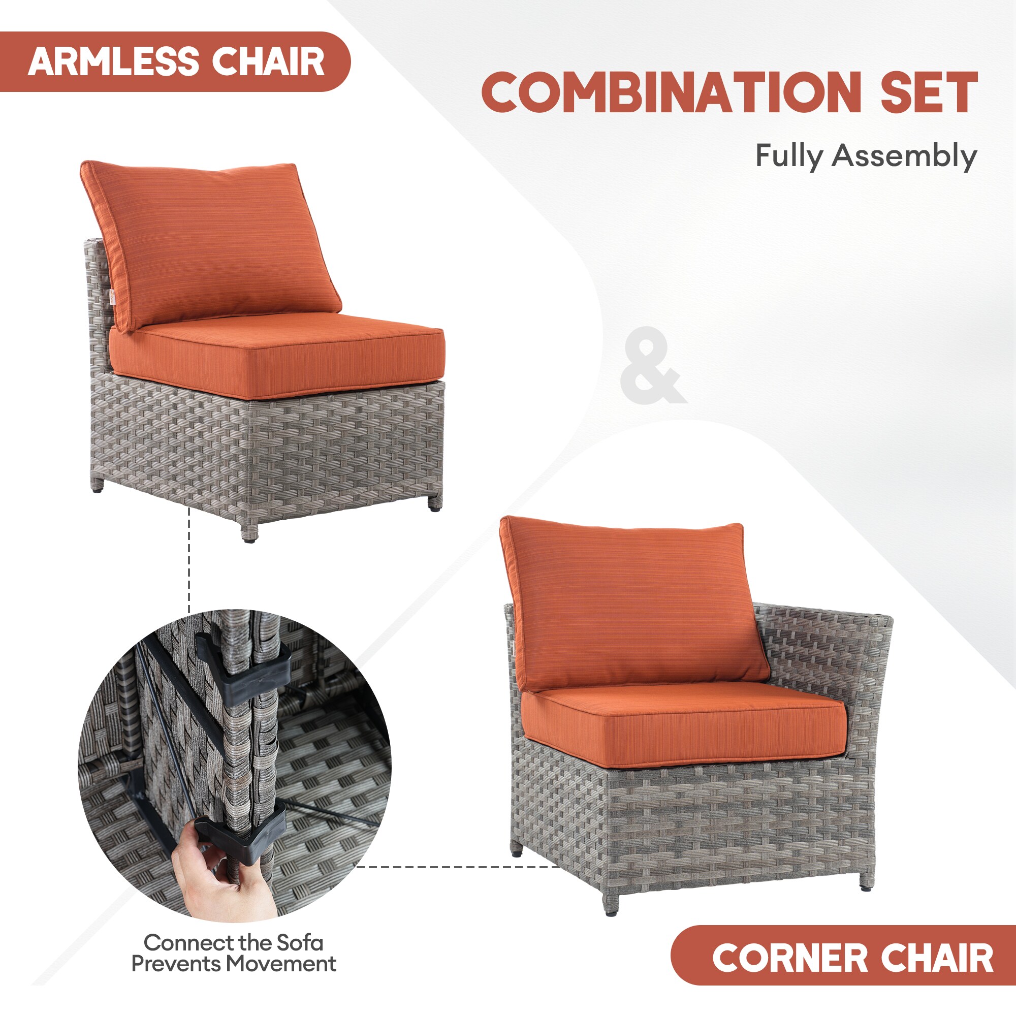 XIZZI XIBRS8157-RC3CFP Patio-Conversation-Sets - View #3