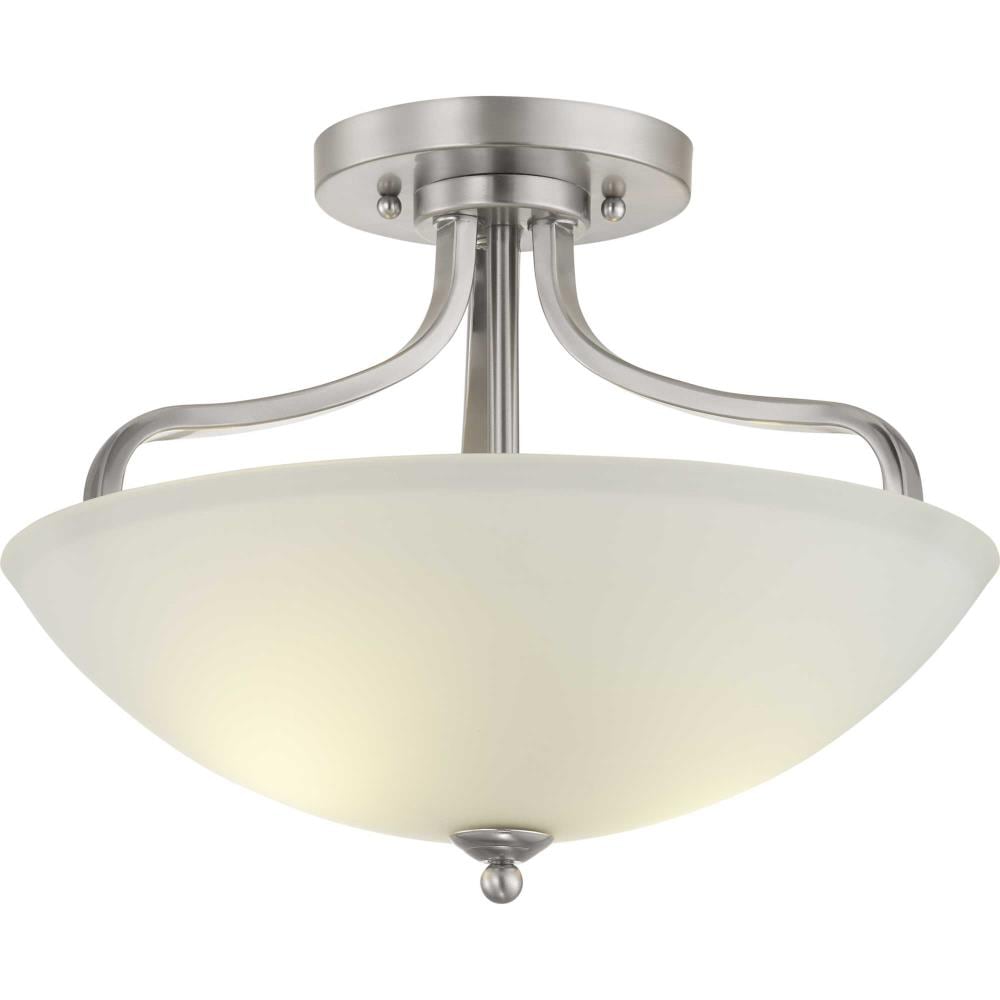 Progress Lighting Laird 3-Light 15.625-in Brushed Nickel Semi Flush ...