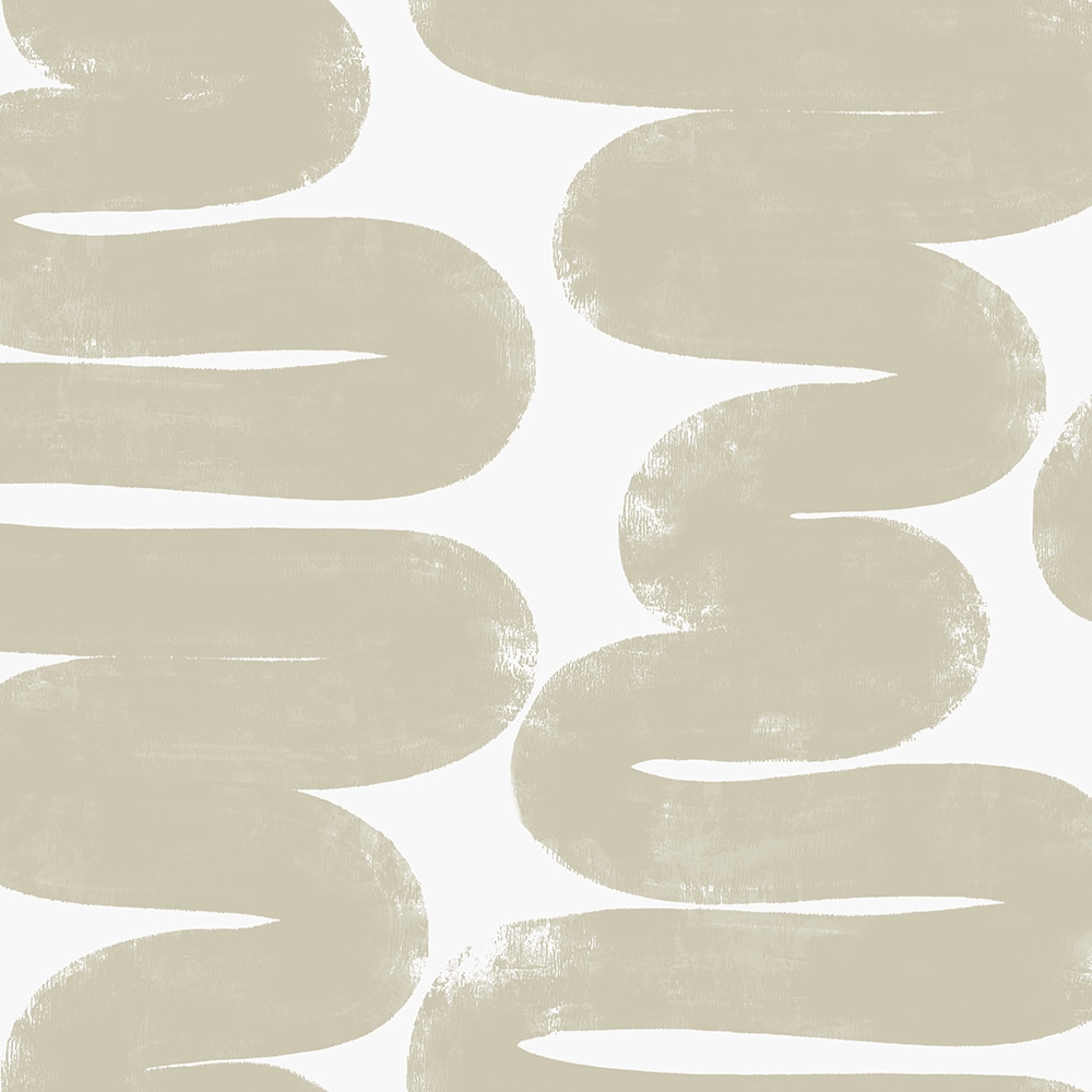 Tempaper BB14158 28-Sq. Feet Sand and White Vinyl Abstract Self-adhesive Peel and Stick Wallpaper