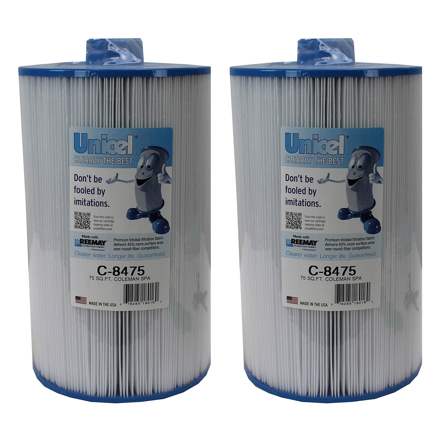 Unicel 37771 C-8475 2-Pack Polyester Pool Filter Cartridge