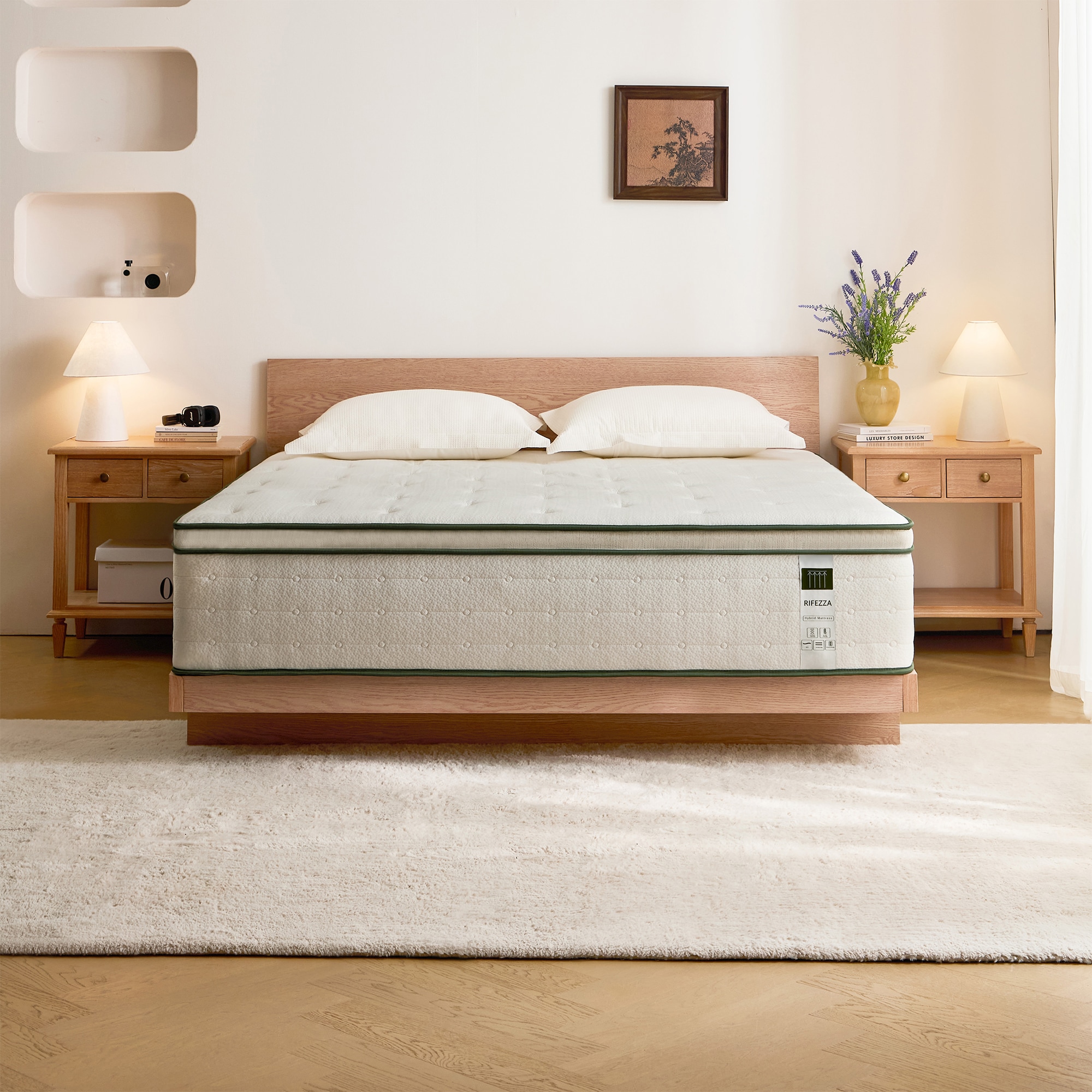 14-in Medium Queen Cooling Hybrid Memory Foam/Coil Blend Mattress in a Box