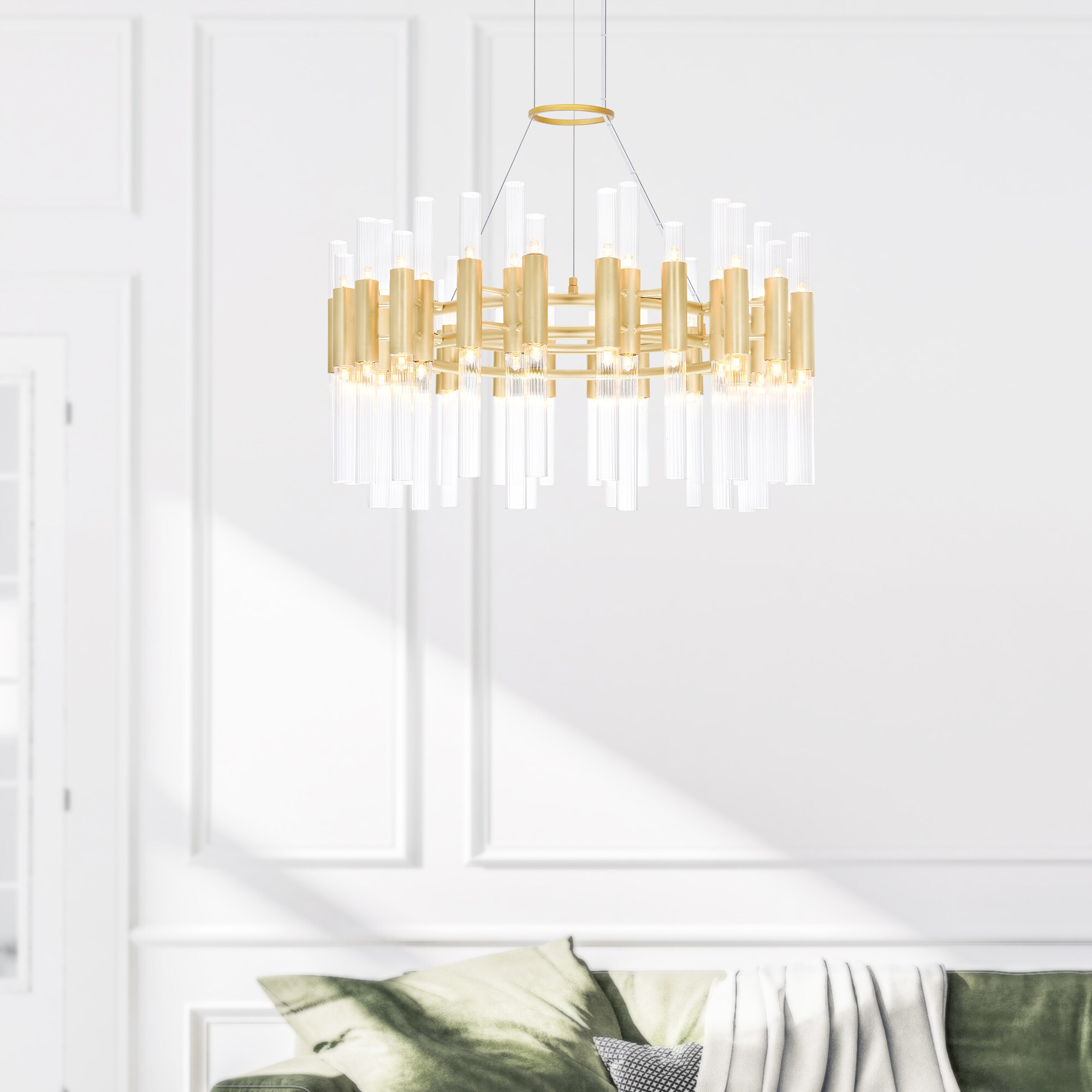 CWI Lighting 1120P20-42-602 Orgue 42 -Light Multiple finishes Gold Modern/contemporary For Use in Bathrooms, Bedrooms, Dining Rooms, Foyers, Kitchens, Living Rooms Chandelier
