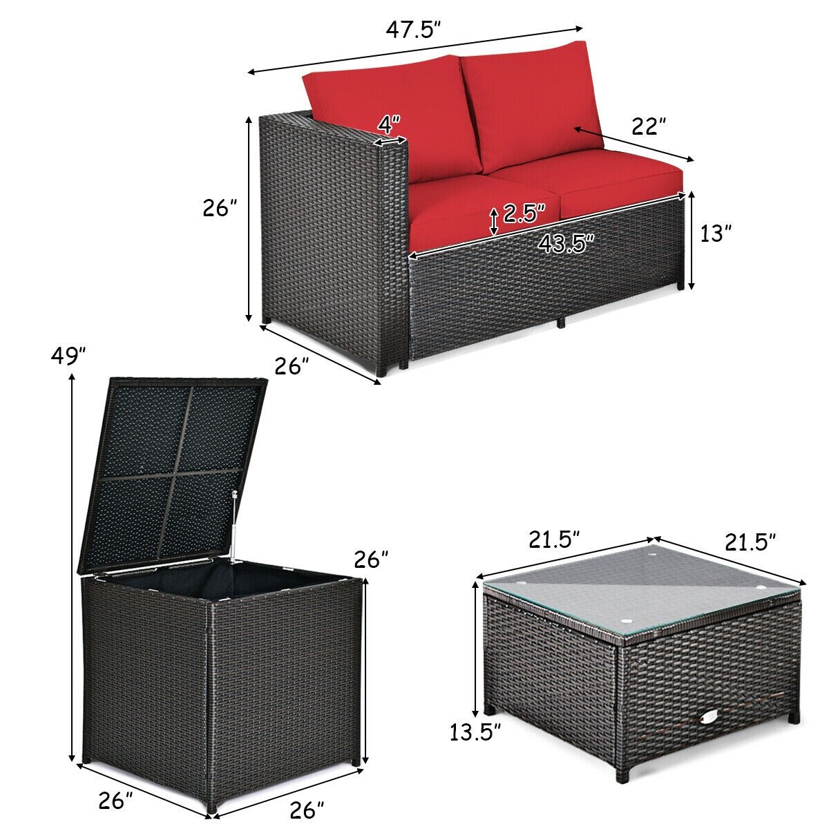 Poinic CWZ66714ARE-X Patio-Conversation-Sets - View #2