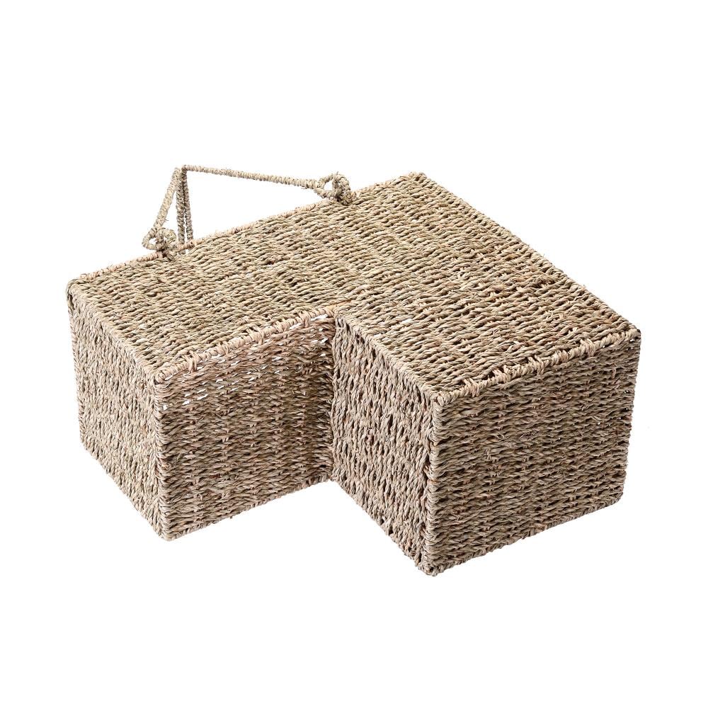 Hastings Home 2-Pack Hastings Home Baskets 12-in W x 8-in H x 16-in D Brown Wicker  Basket in the Storage Bins & Baskets department at