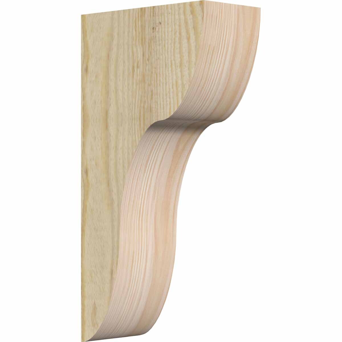 Ekena Millwork COR06X12X24CAR00RDF 6-in x 12-in x 24-in Carmel Unfinished Douglas fir Wood Paintable/Stainable Corbel