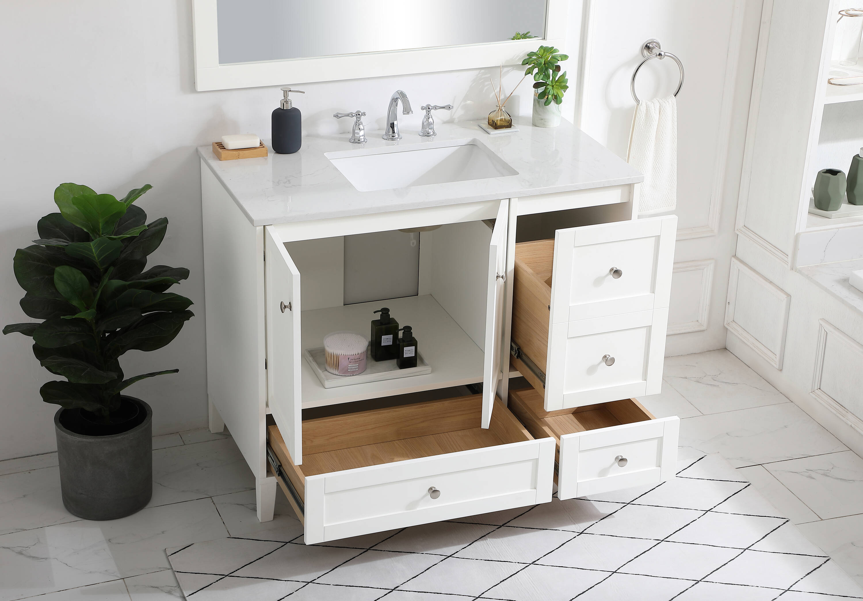 Elegant Decor FI54042WH Bath-Vanity-Combo - View #10