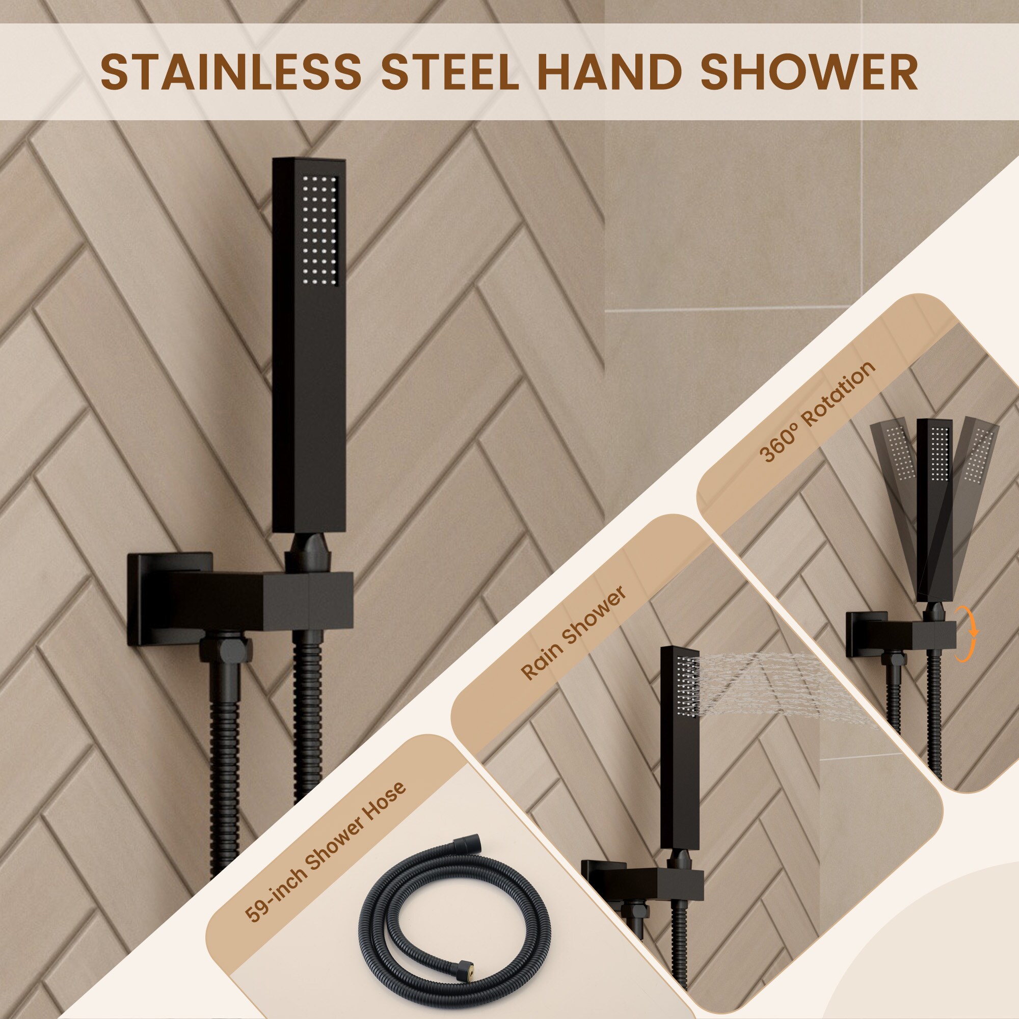 CASAINC OY-98B1202-BN Showerhead-Bar-Panels - View #7