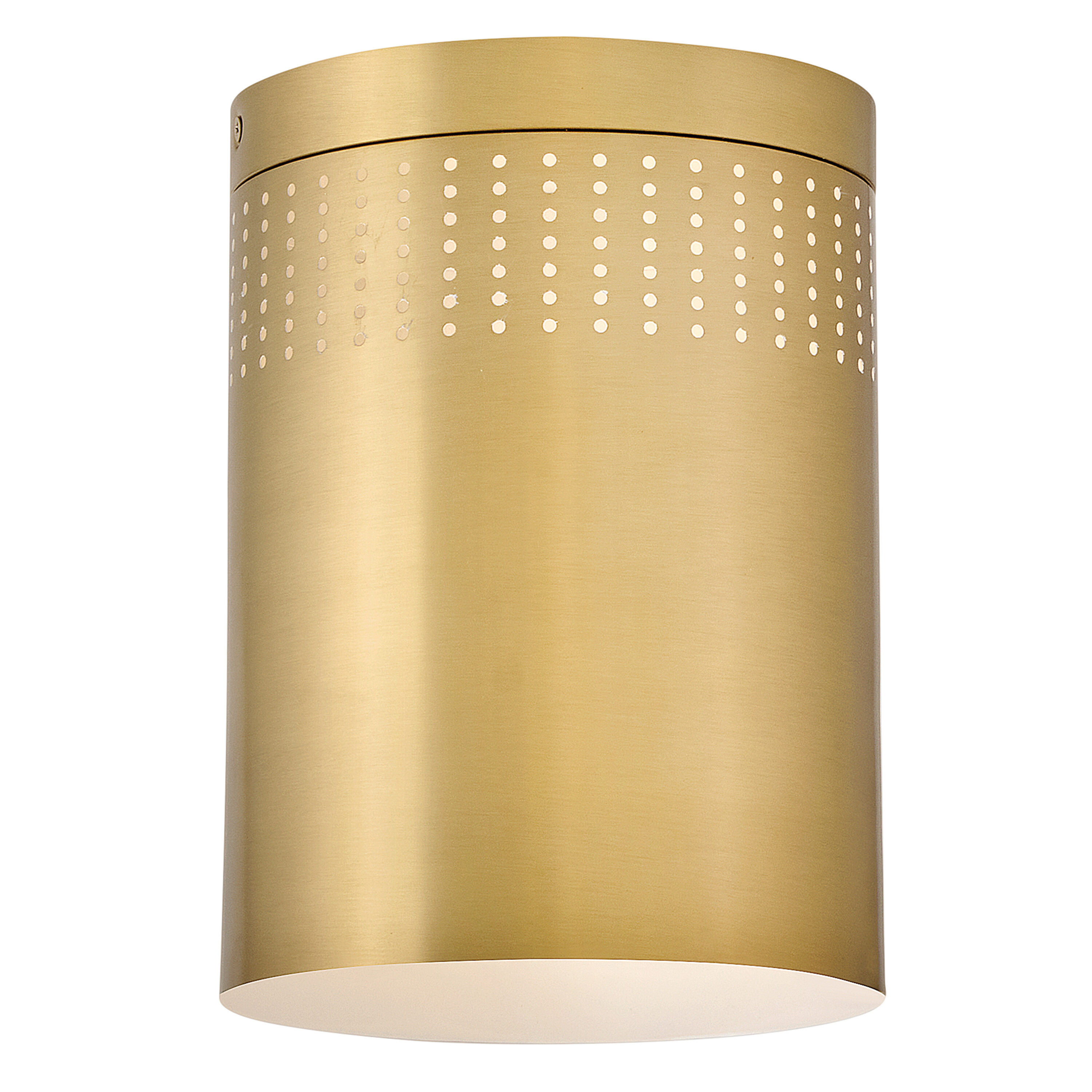 Lark Casey 1-Light 7.5-in Gloss Brass LED Flush Mount Light 83681LCB at ...