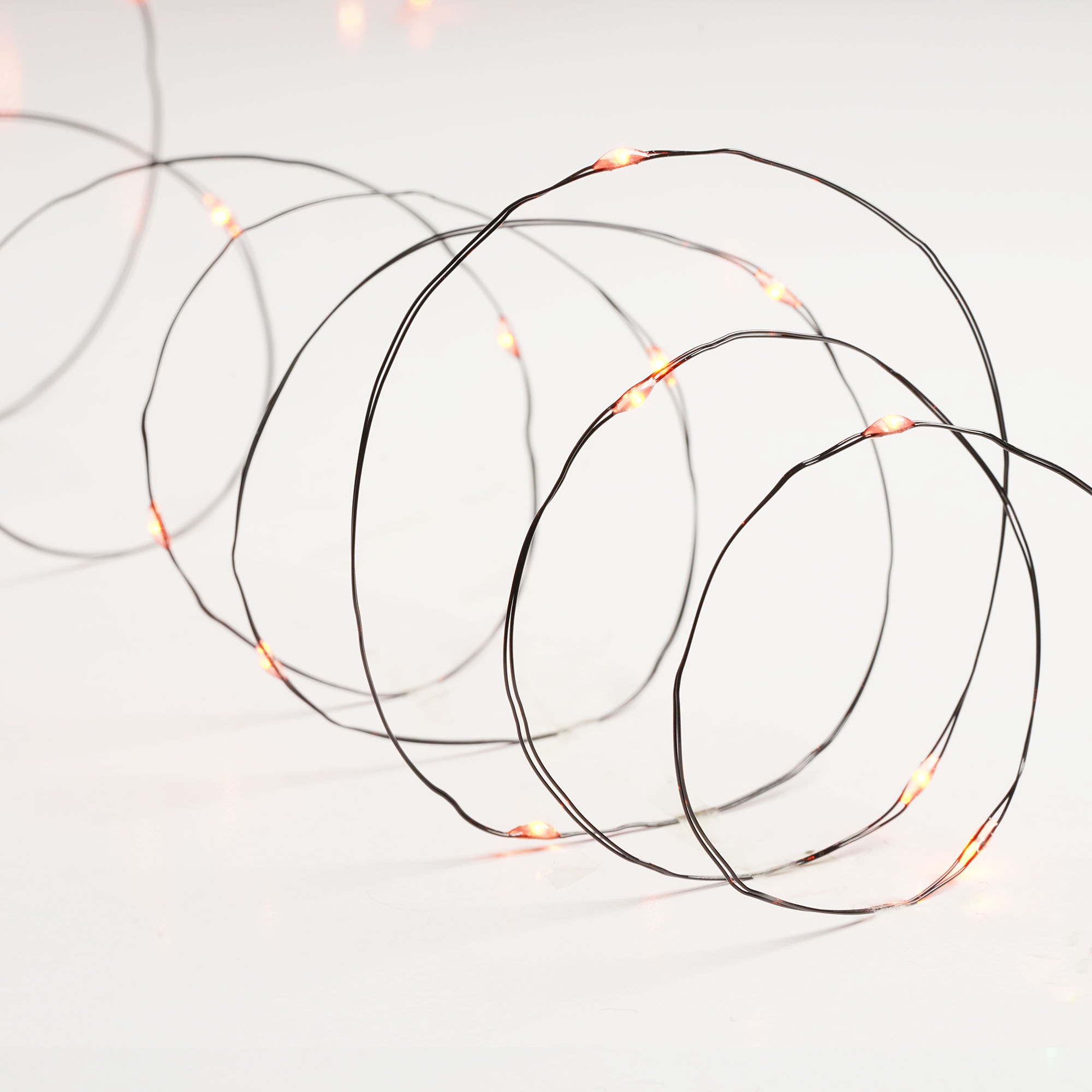 Haunted Living ES65-098 50 -Count 16-ft Multi-function LED Battery-operated Orange Halloween Lights