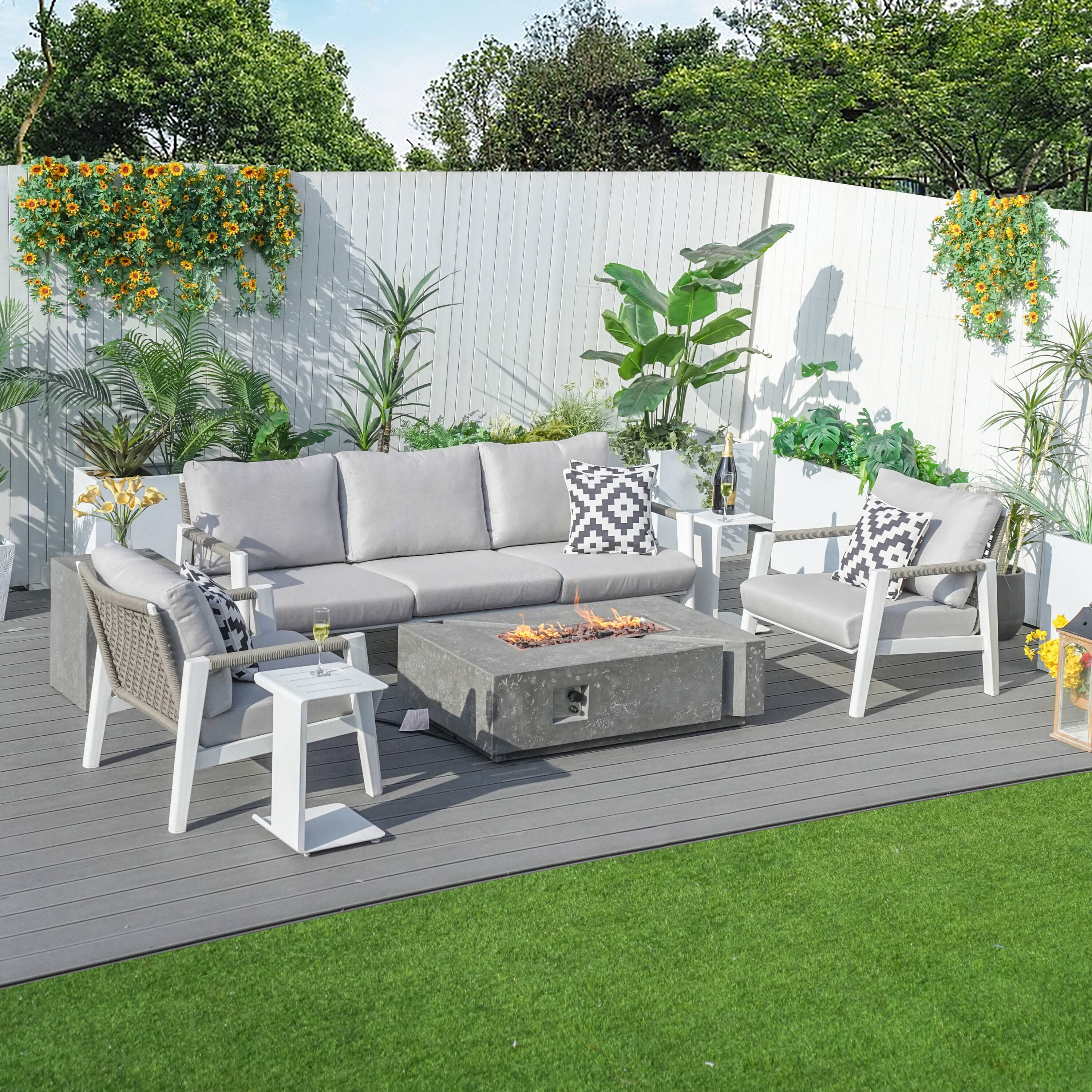Direct Wicker DWG-2322W&24913G Patio-Conversation-Sets - View #4