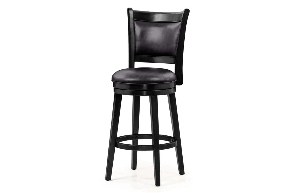Upholstered Swivel Bar Stool, 27 Inch Bar Stools With Back