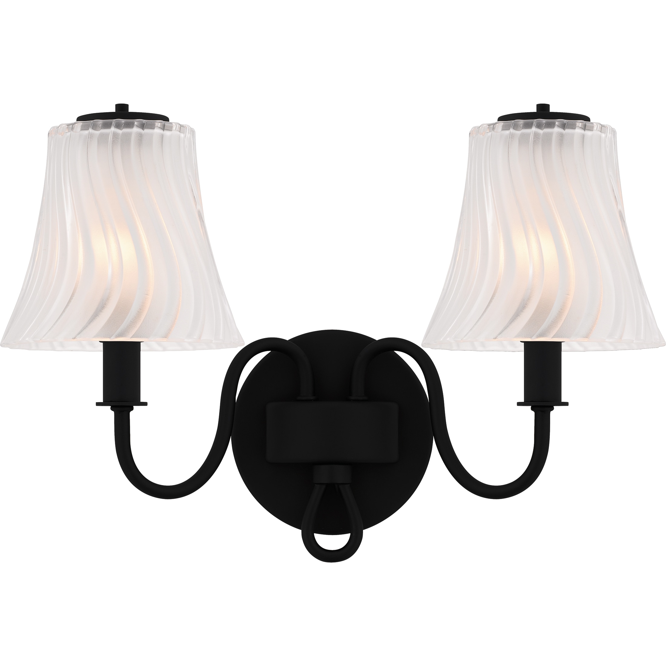 Quoizel - McKinney 15.5-in 2 Light Matte Black Traditional Bathroom Vanity light