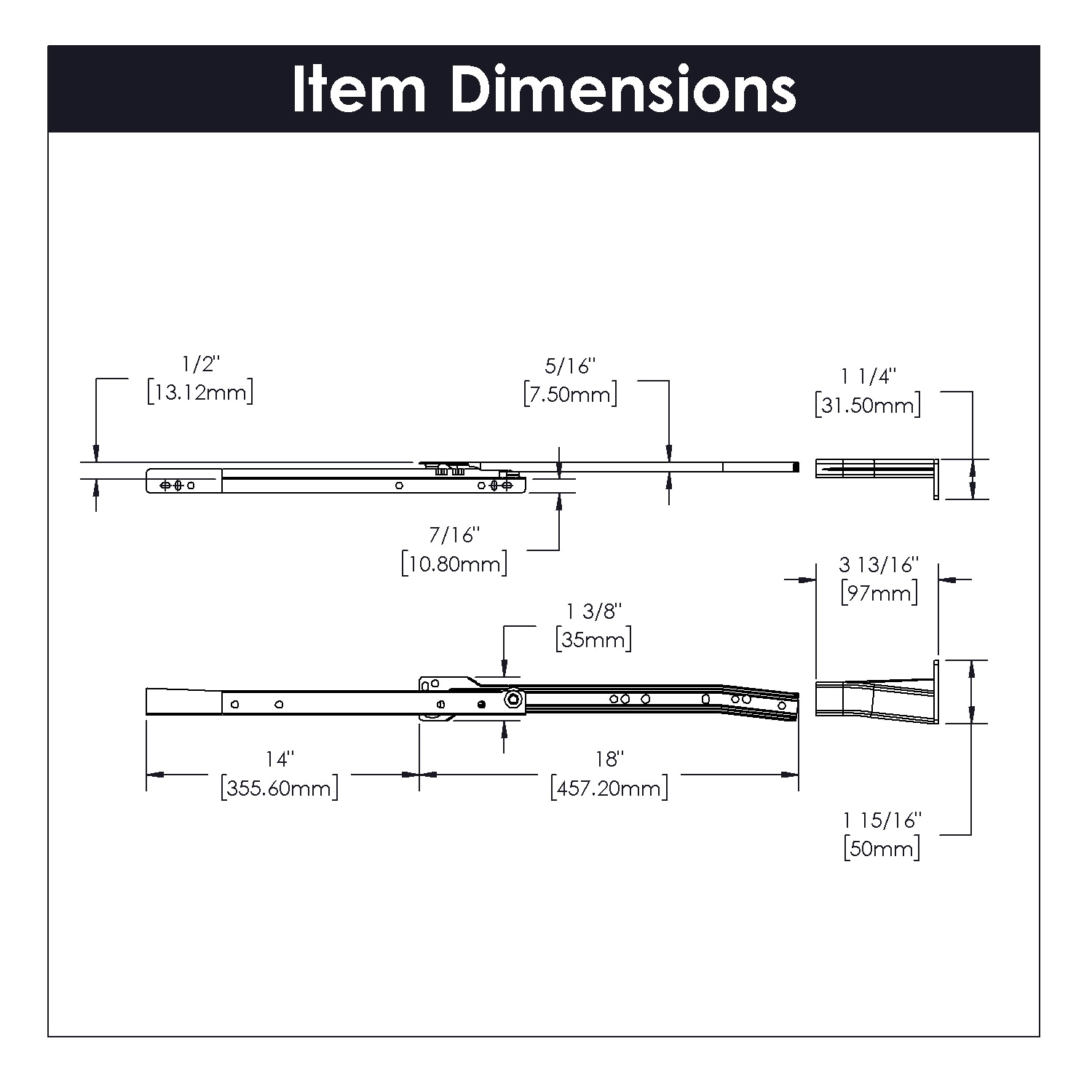 Hickory Hardware P1700/18-W-5B Drawer-Slides - View #6