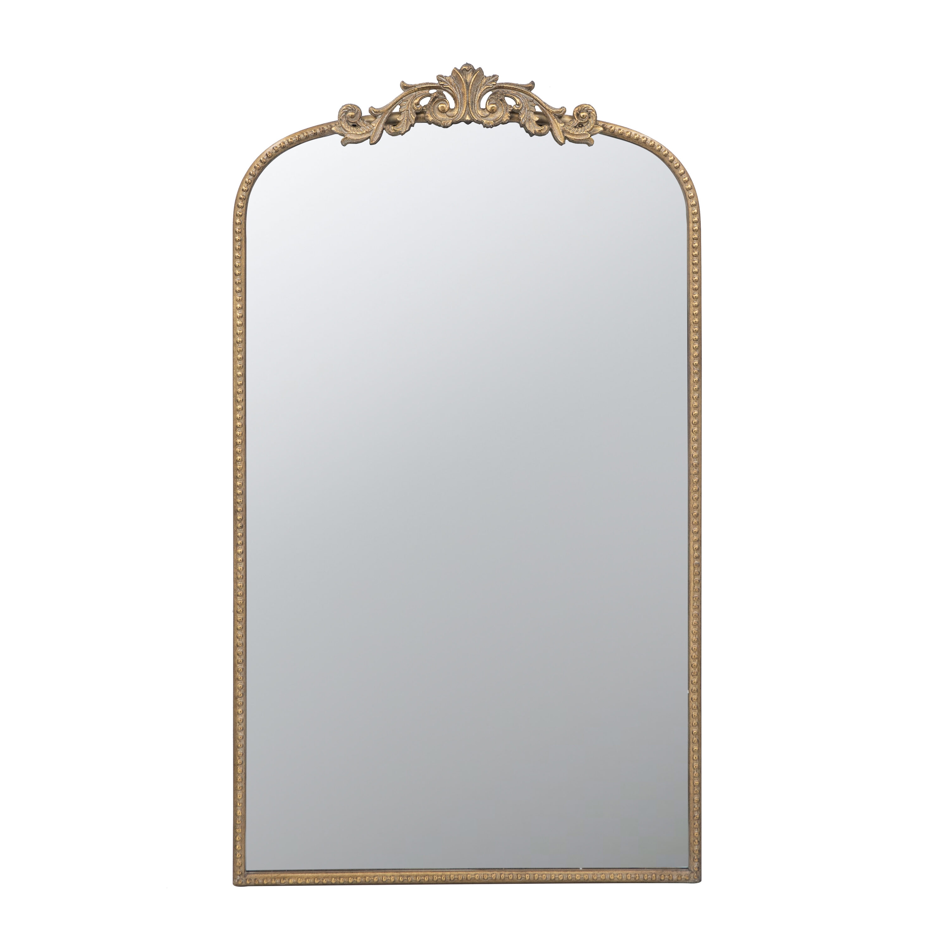 CESICIA W62D93 24-in W x 42-in H Rectangle Gold Framed Wall Mirror