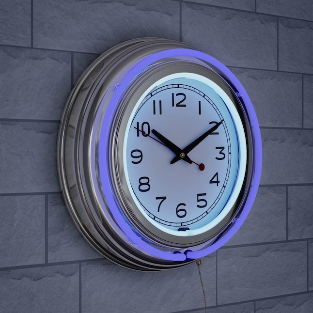 Hastings Home Clocks, Neon Lighted Wall Clocks
