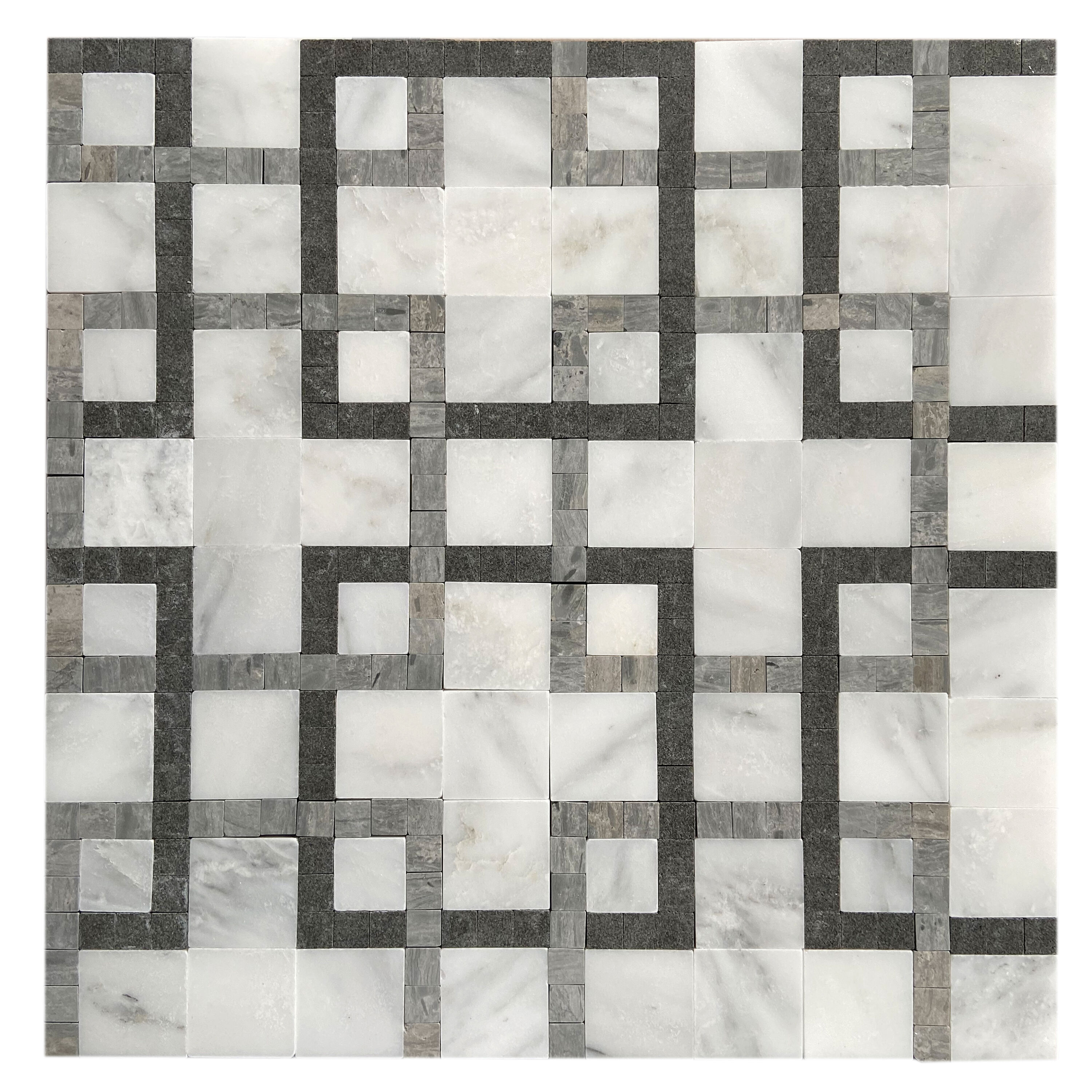 GBI Tile & Stone Inc. Patchwork Grey Honed 11-in x 11-in Honed Natural ...